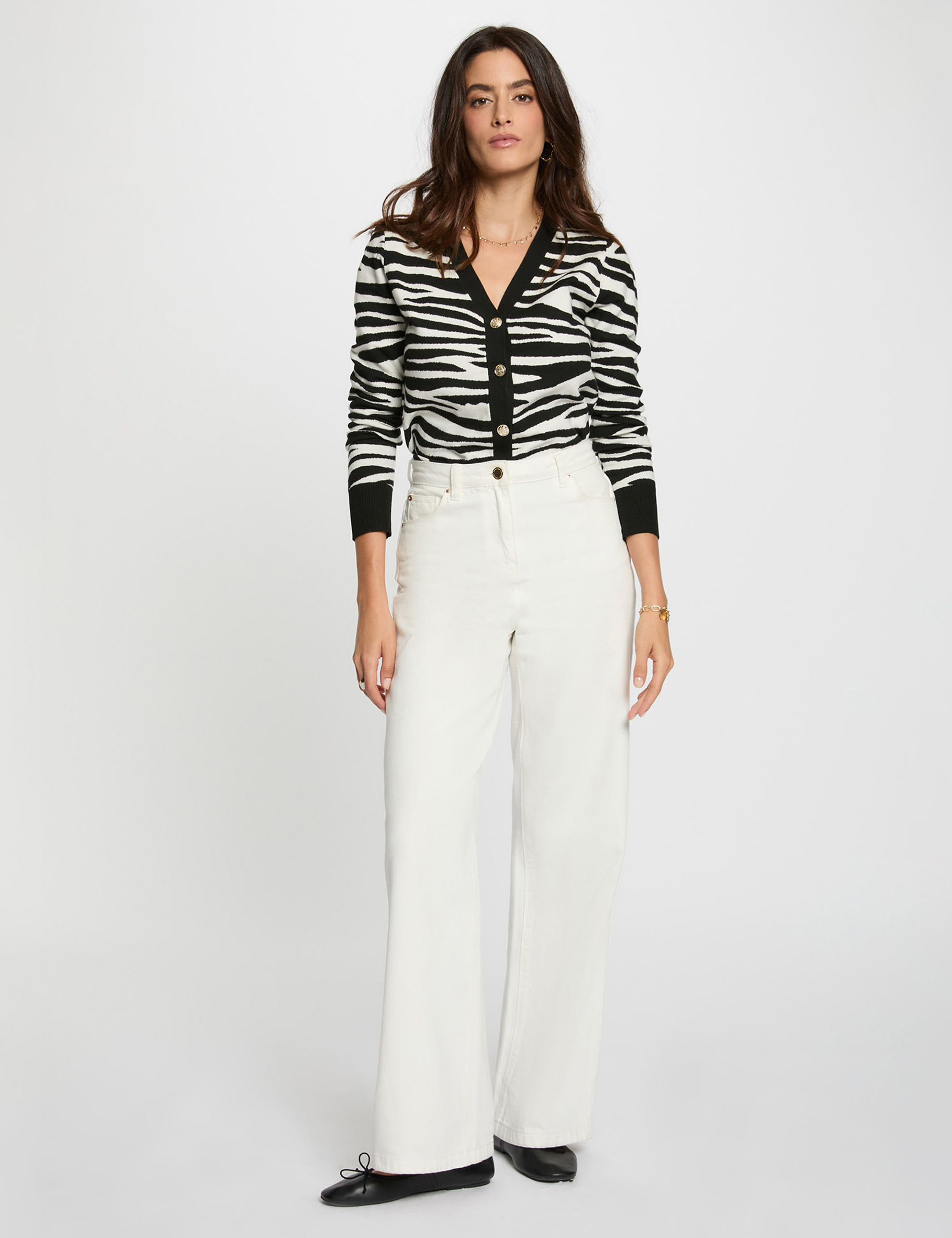 Cropped gilet met V-hals zwart vrouw