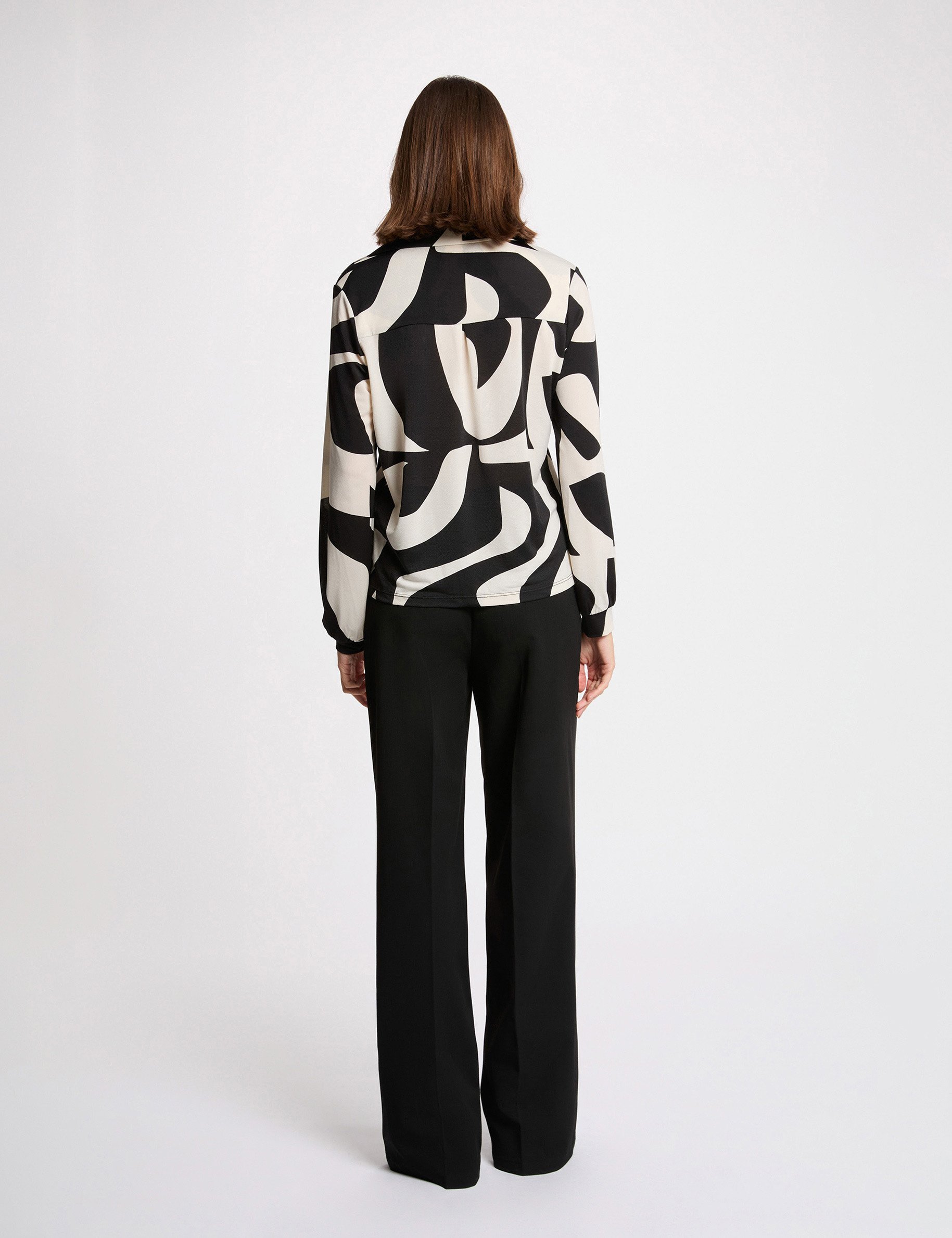 T-shirt col à revers blanc femme