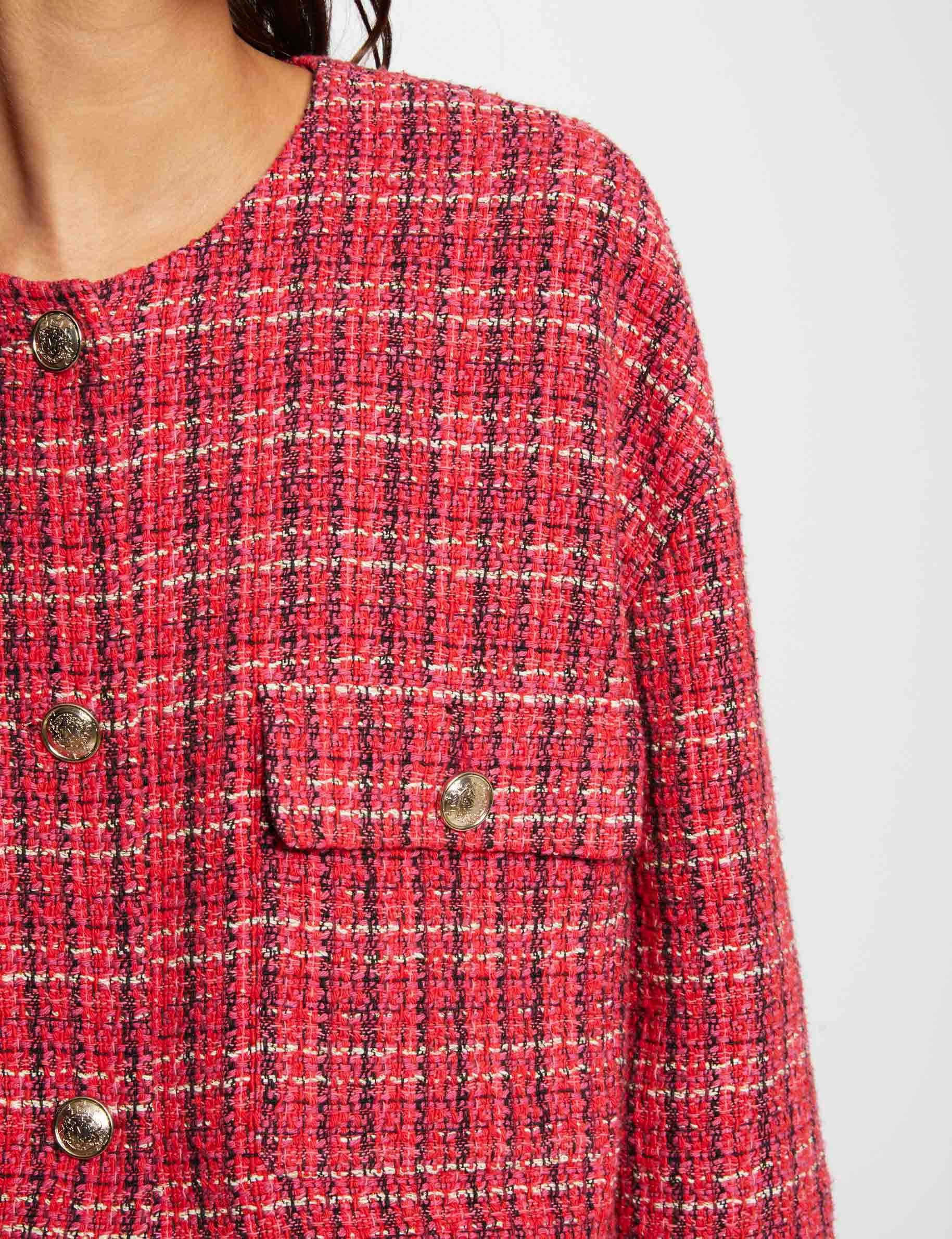kort jas van tweed meerkleurig vrouw Kort jas van tweed meerkleurig vrouw