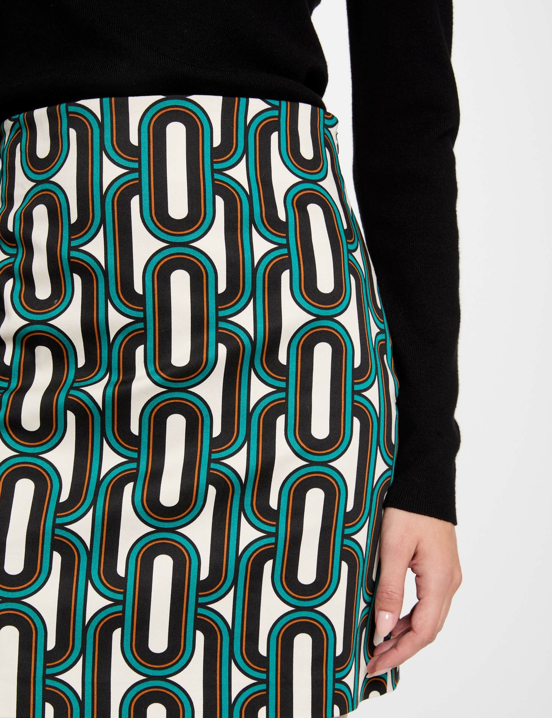 korte rok met print meerkleurig vrouw Korte rok met print meerkleurig vrouw