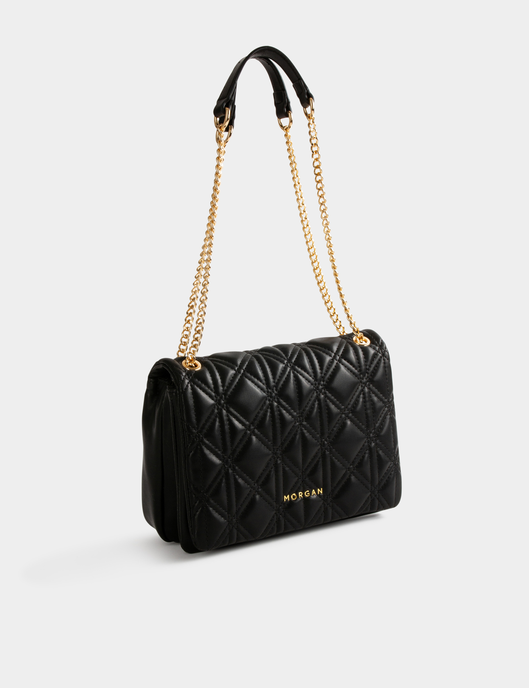 Sac pochette matelassé noir femme