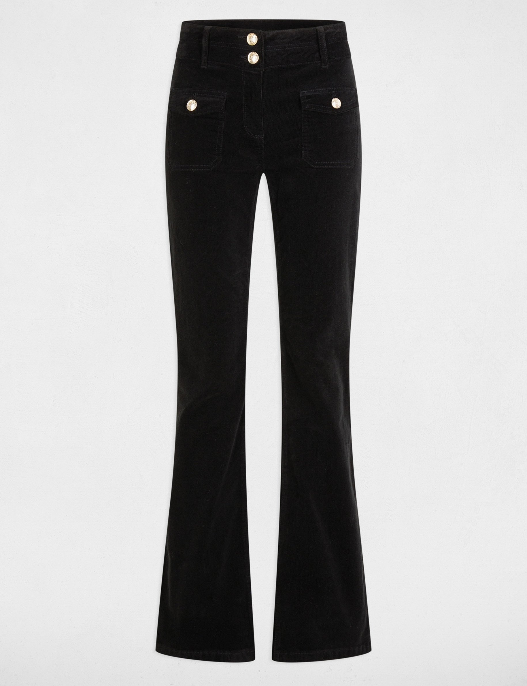 broek van corduroy zwart vrouw Broek van corduroy zwart vrouw