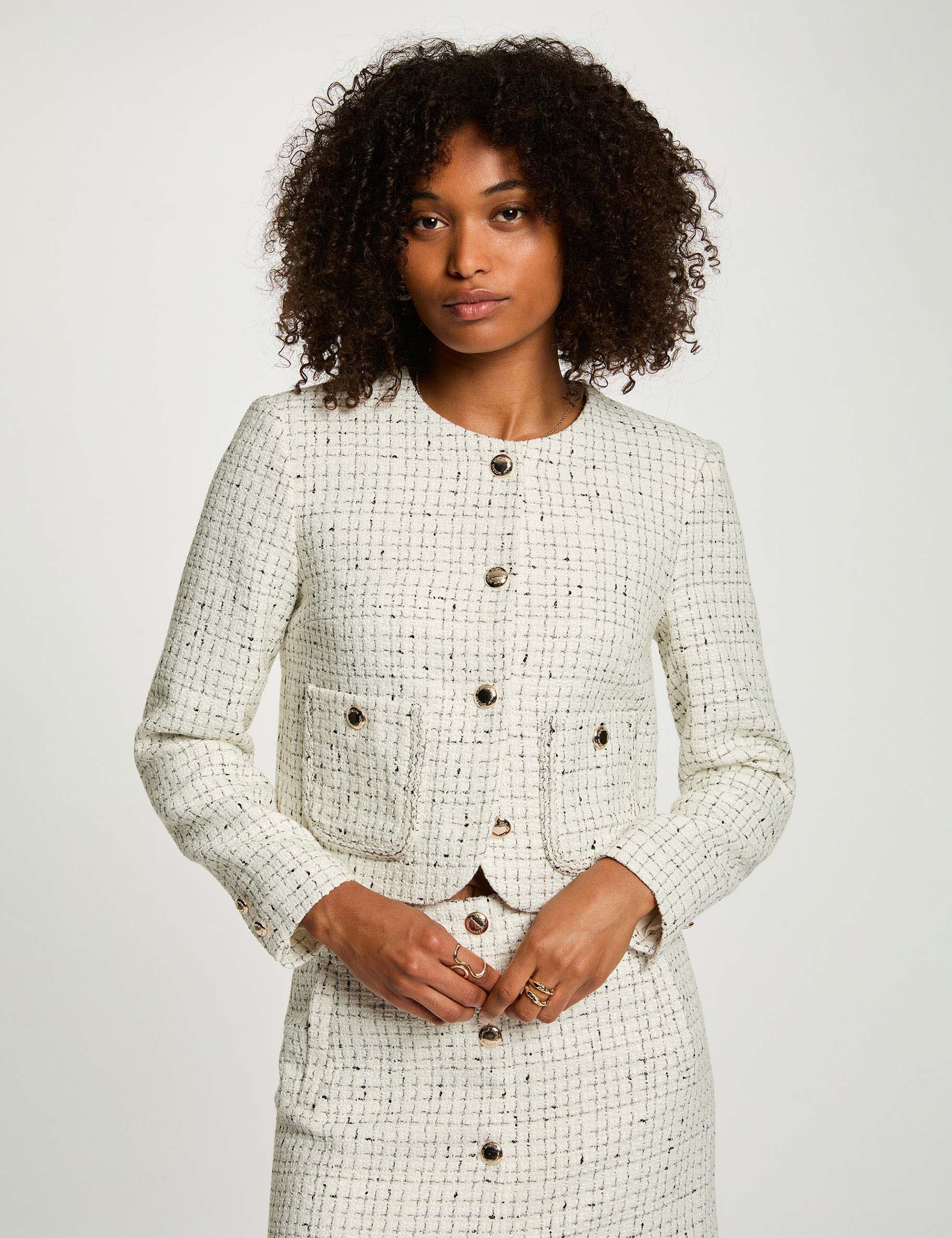 jupe courte ajustee ivoire femme Jupe courte ajustée ivoire femme
