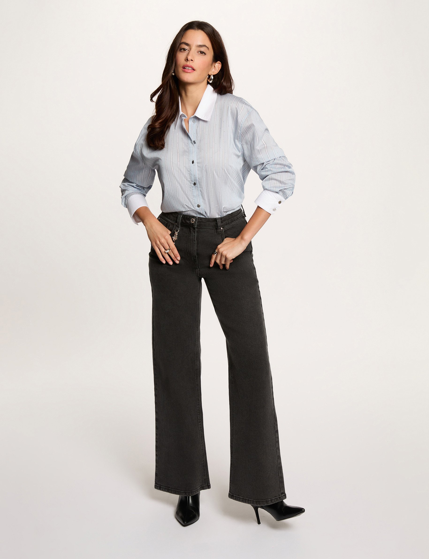 Chemise oversize ray&eacute;e multicolore femme