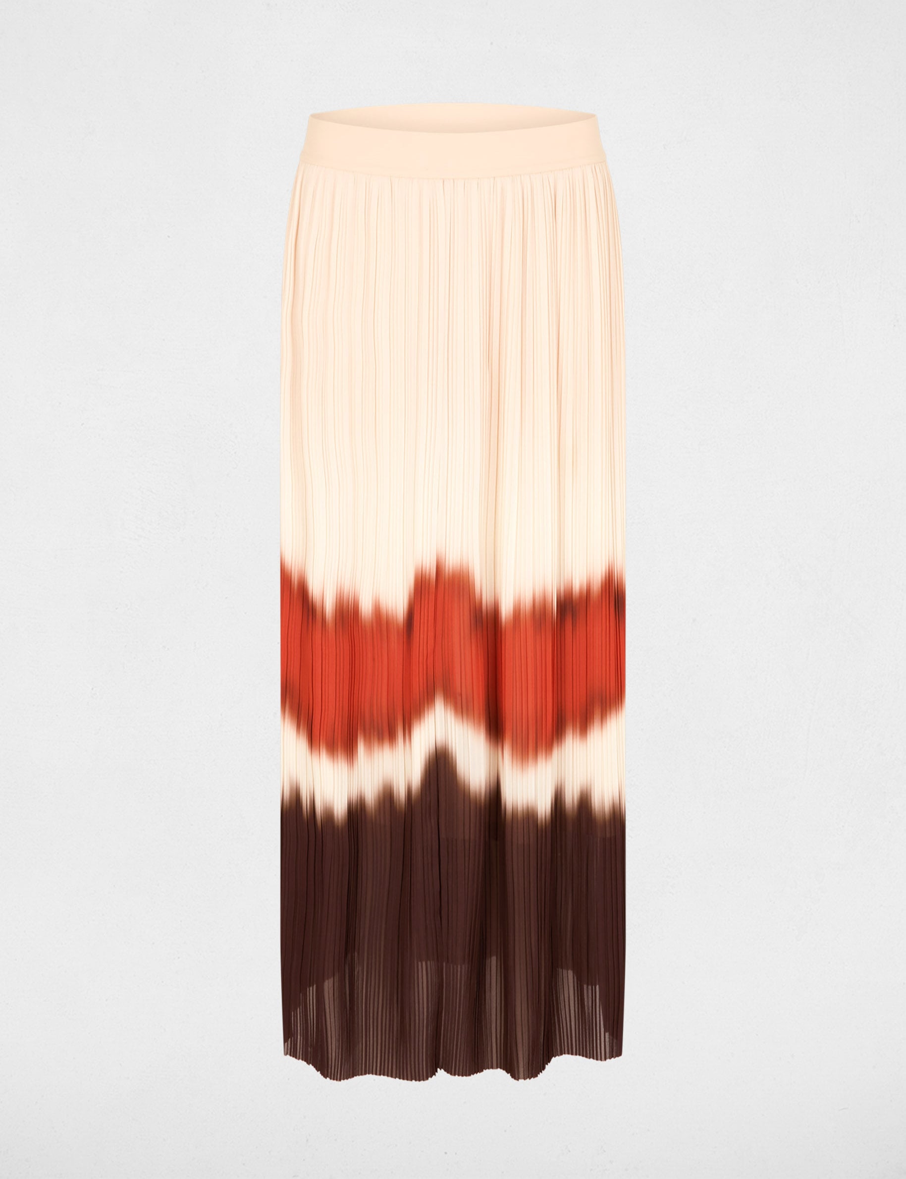 Jupe longue pliss&eacute;e multicolore femme