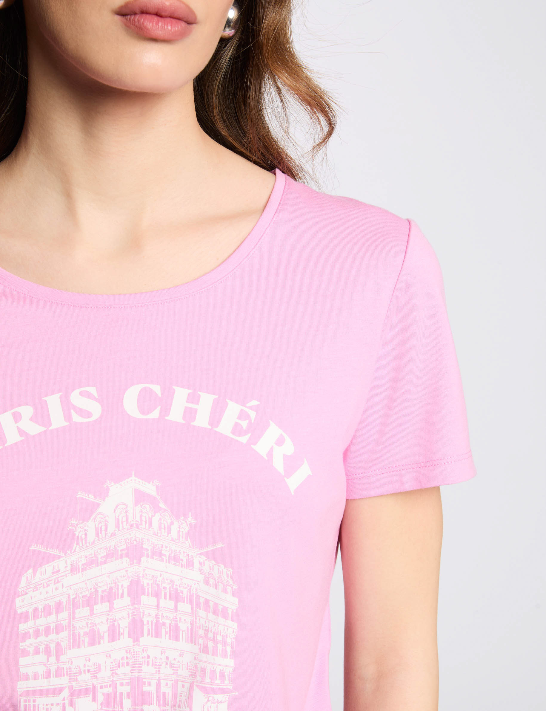 t shirt a inscription rose femme T-shirt à inscription rose femme