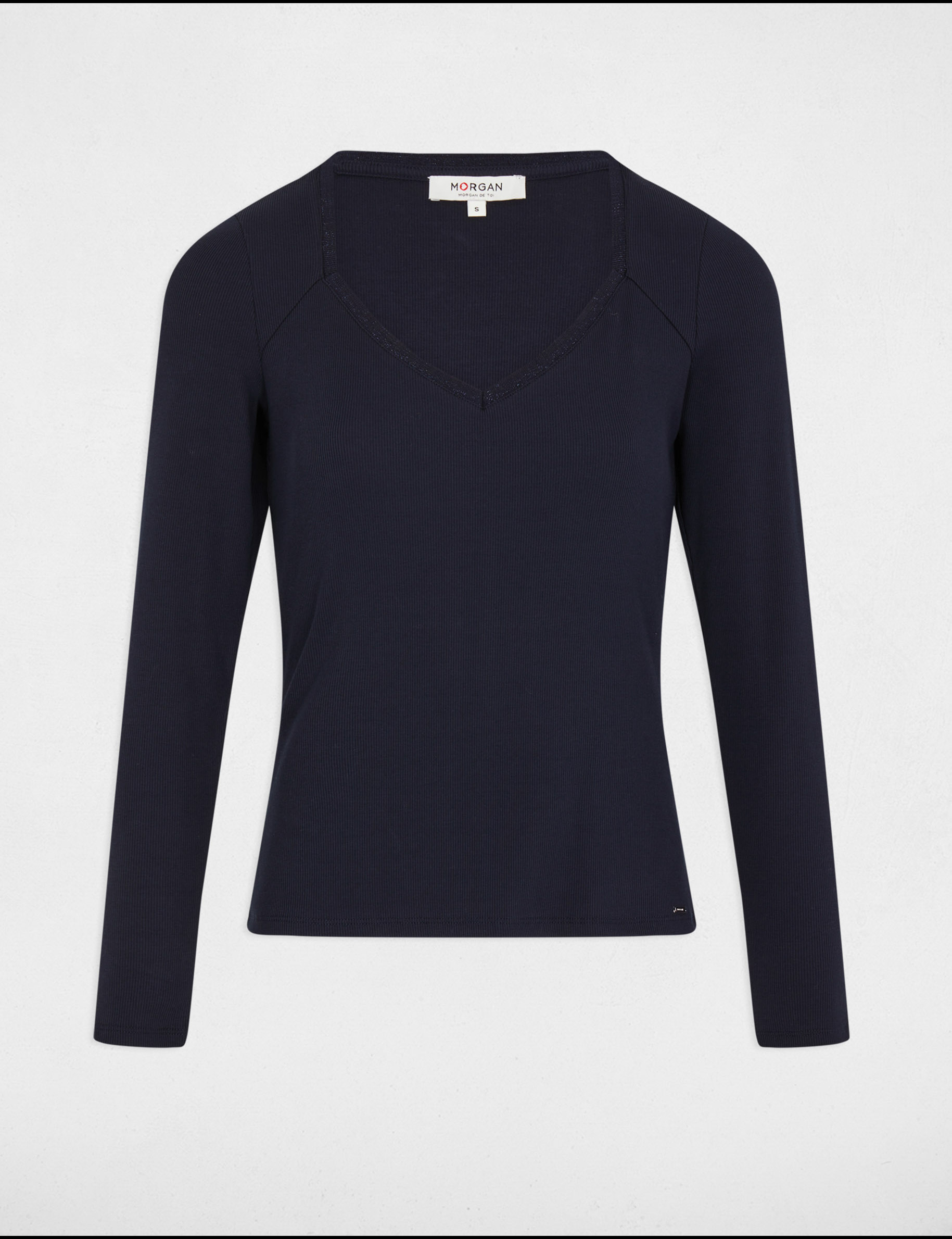 lange mouwen t shirt marineblauw vrouw Lange mouwen T-shirt marineblauw vrouw
