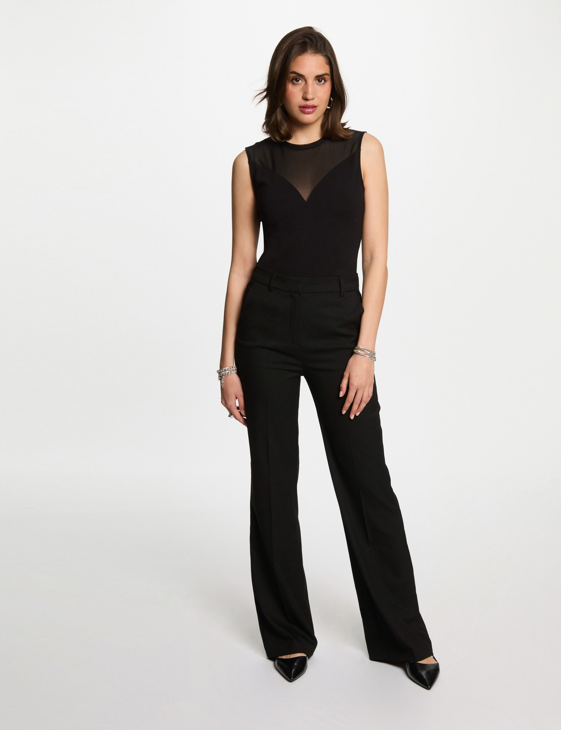 mouwloze tanktop zwart vrouw Mouwloze tanktop zwart vrouw