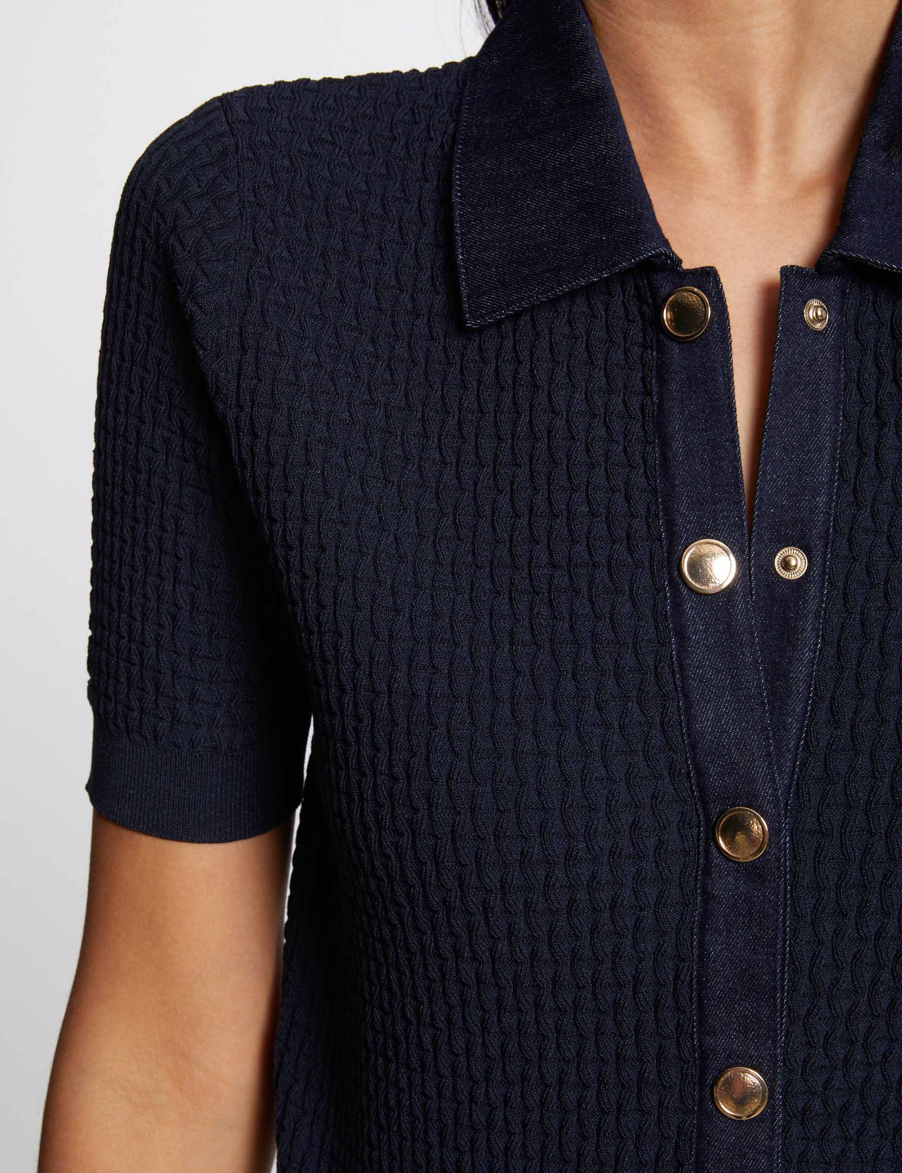 vest met korte mouwen marineblauw vrouw Vest met korte mouwen marineblauw vrouw