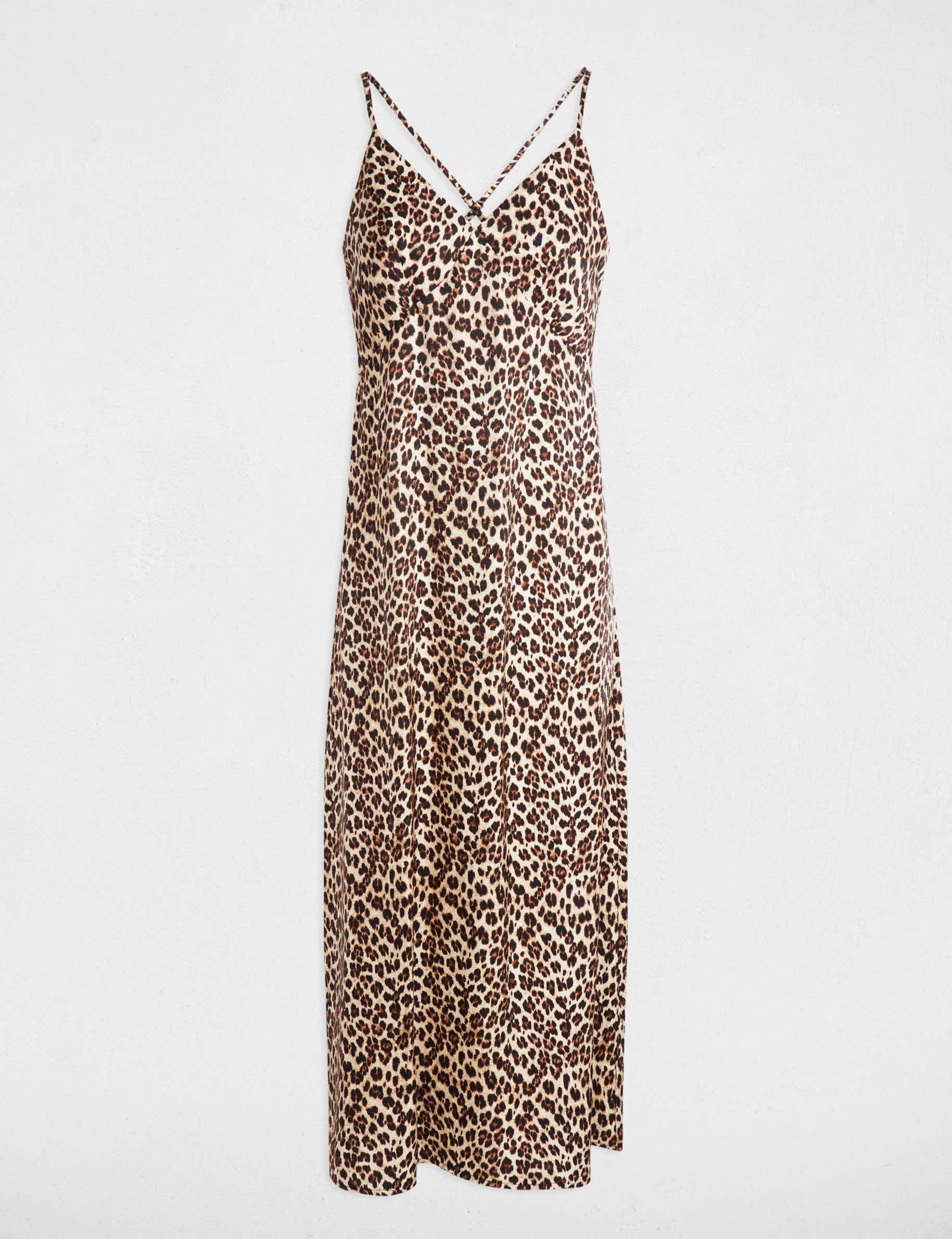 robe midi droite imprimee multicolore femme Robe midi droite imprimée multicolore femme