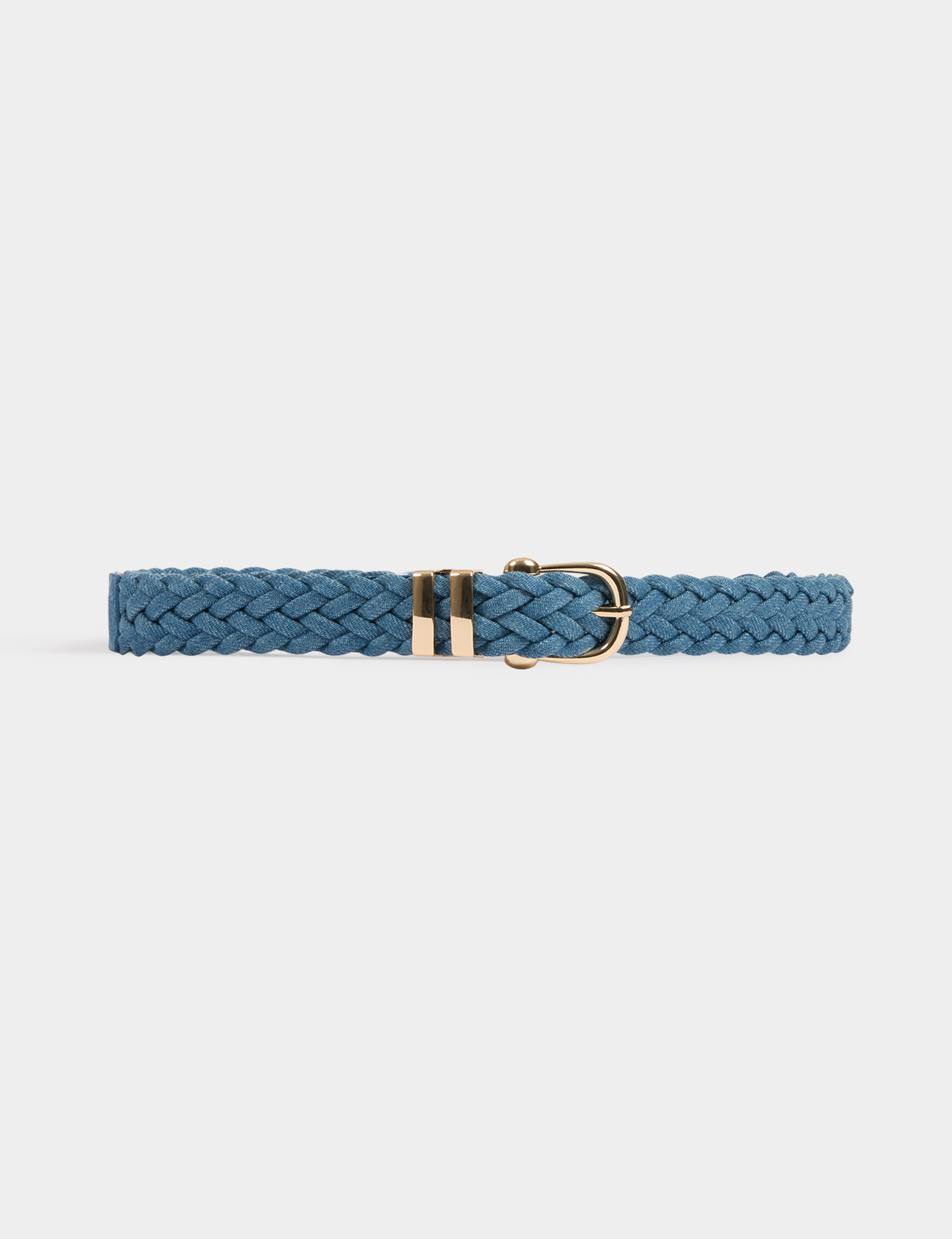 Ceinture tressée en jean denim stone femme
