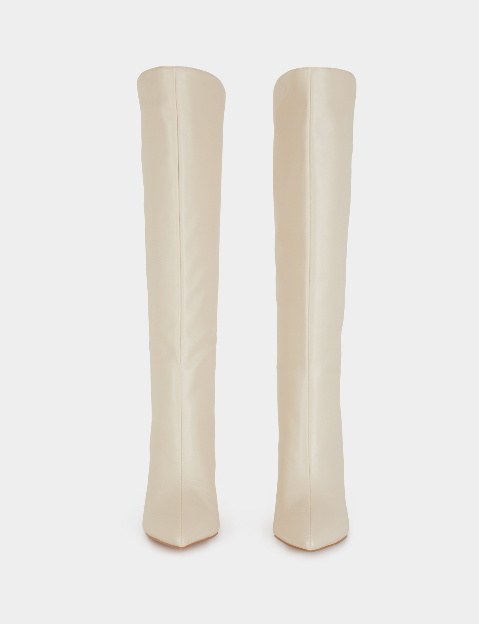 bottes hautes a talons aiguilles ivoire femme Bottes hautes à talons aiguilles ivoire femme