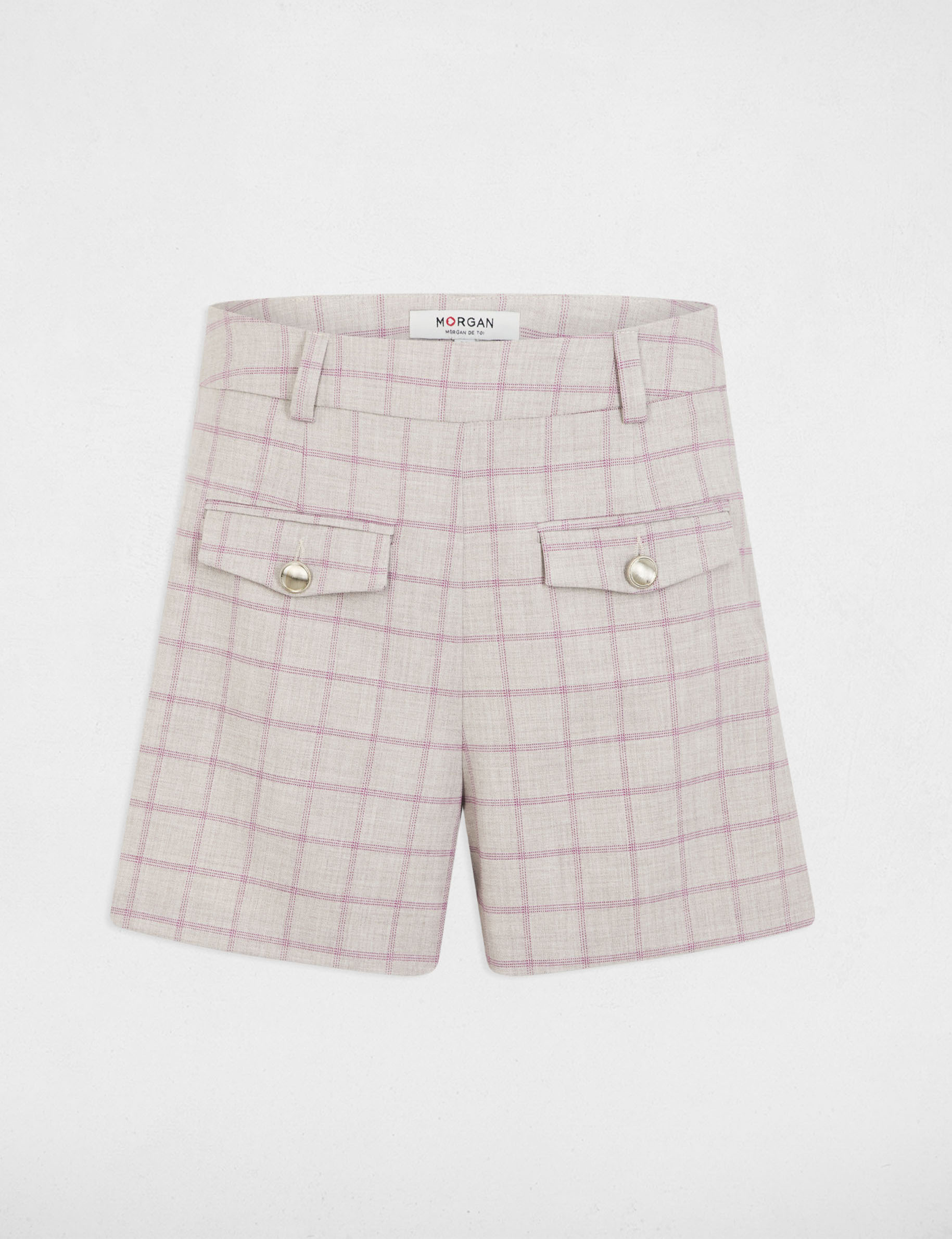 short taille haute a carreaux multicolore femme meerkleurig vrouw