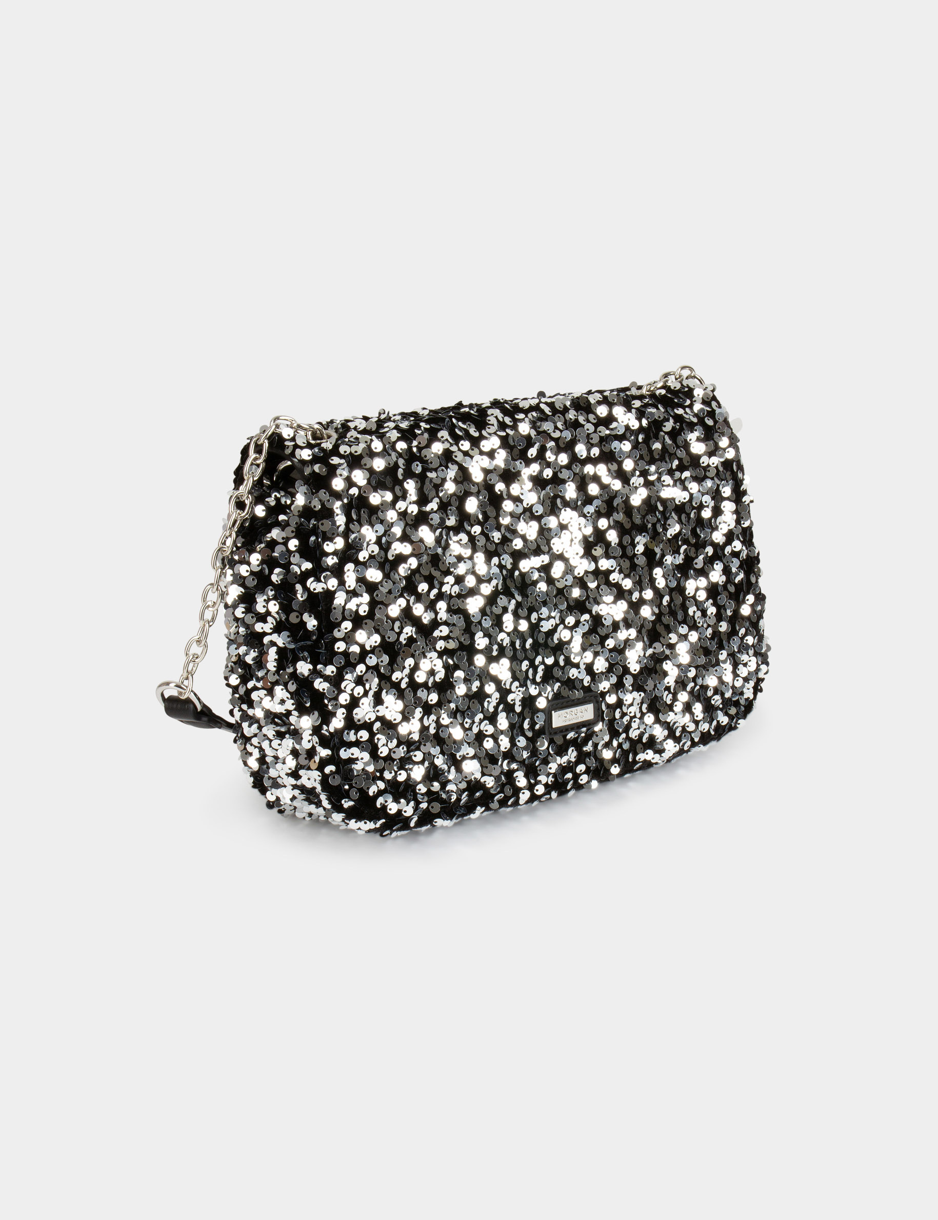 ♥ Somptueux sac pochette argenté