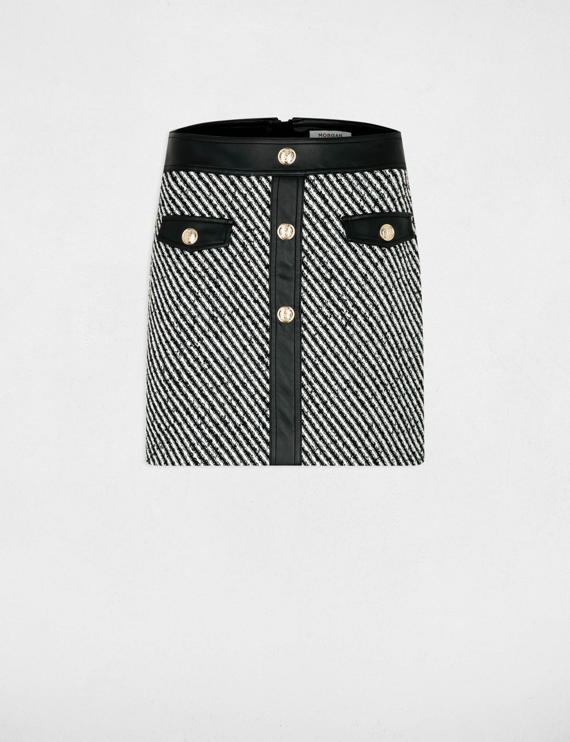 Jupe courte ajustée noir femme