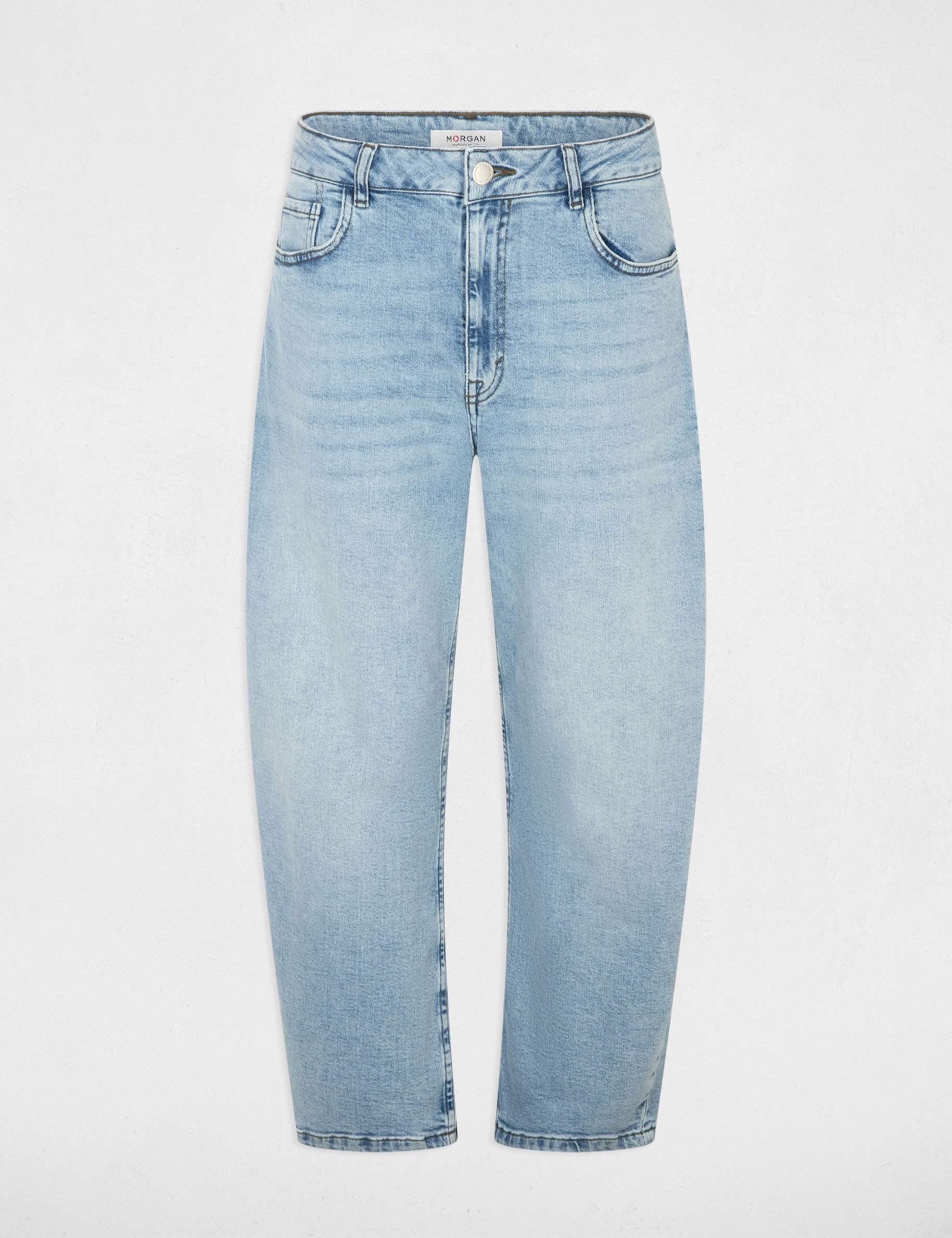 dubbel stone washed denim vrouw