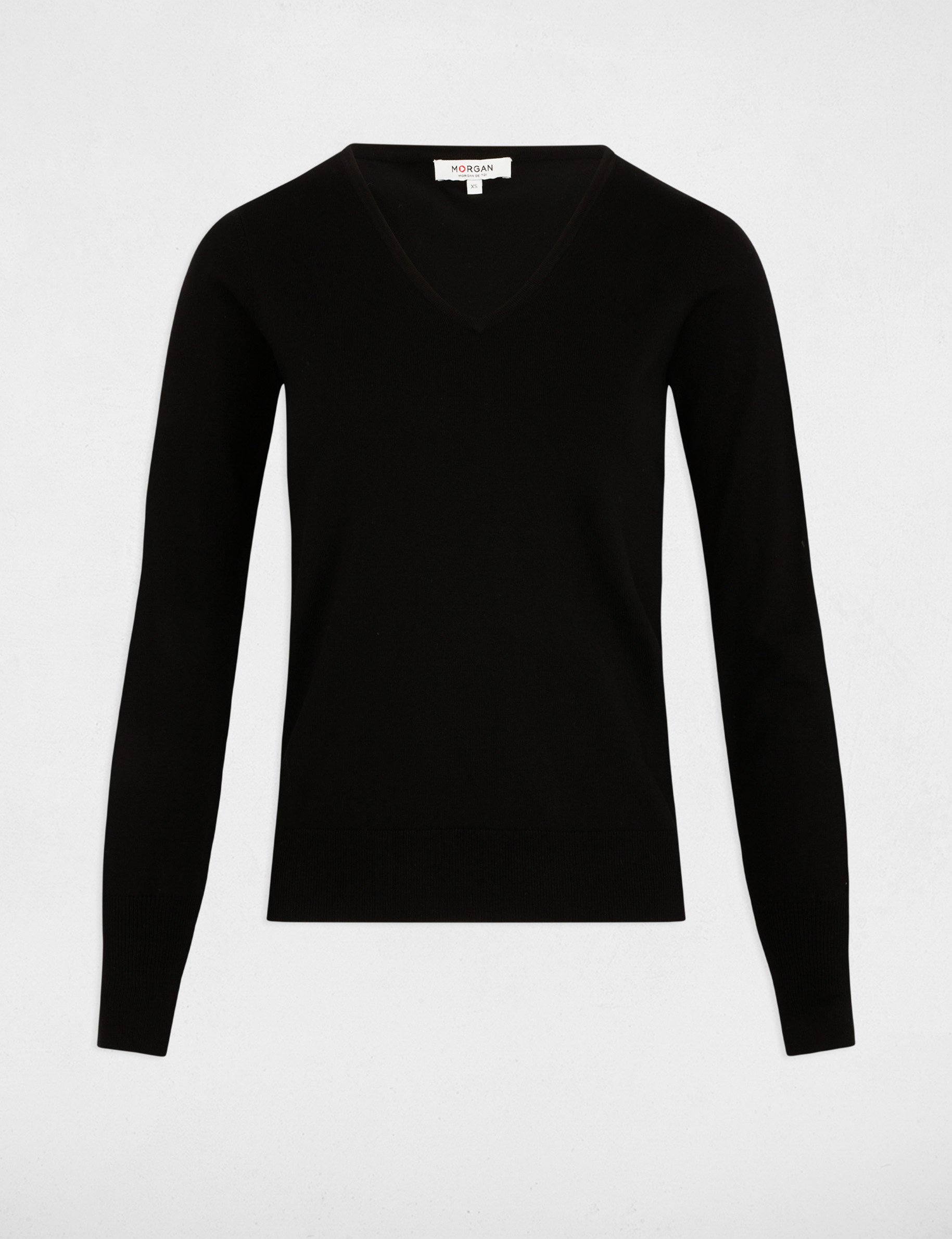 pull col en v noir femme Pull col en V noir femme