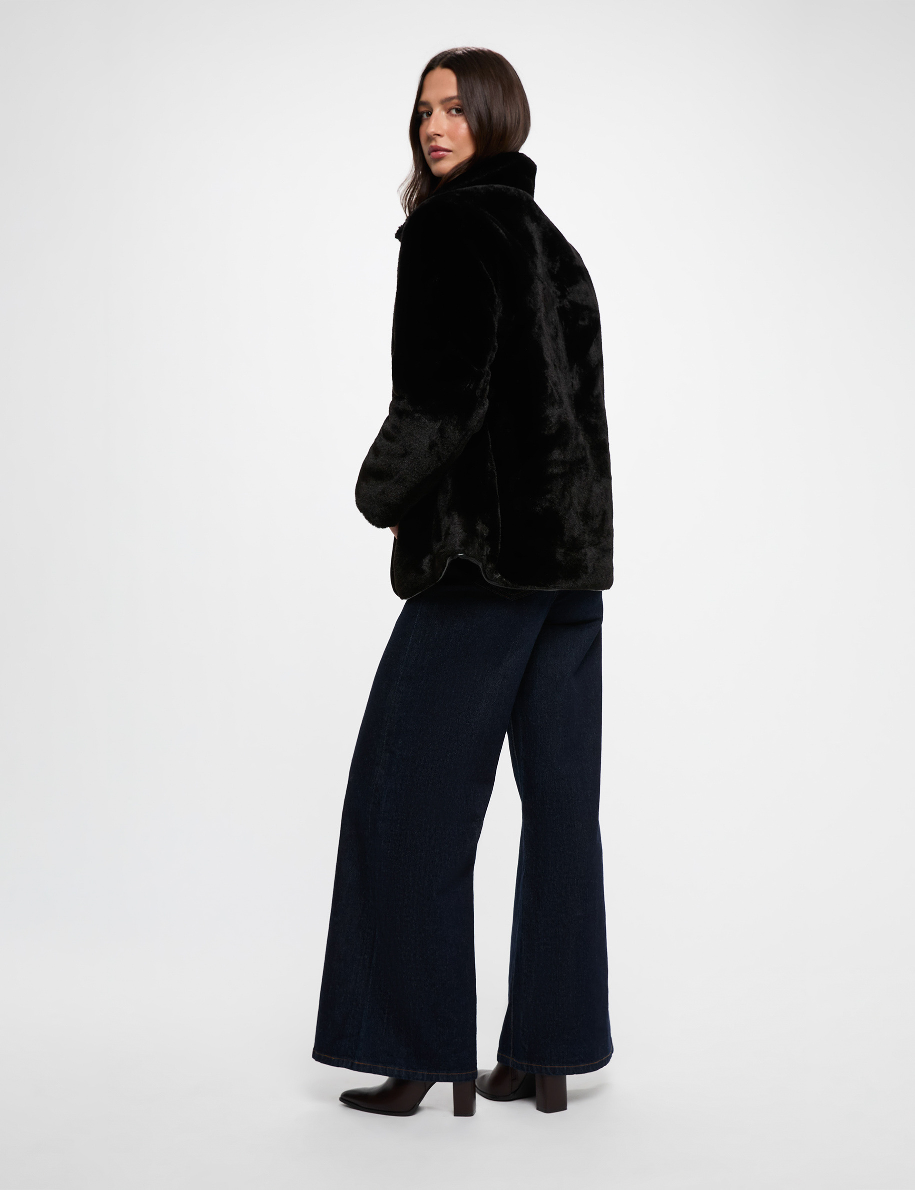 Doudoune r&eacute;versible noir femme