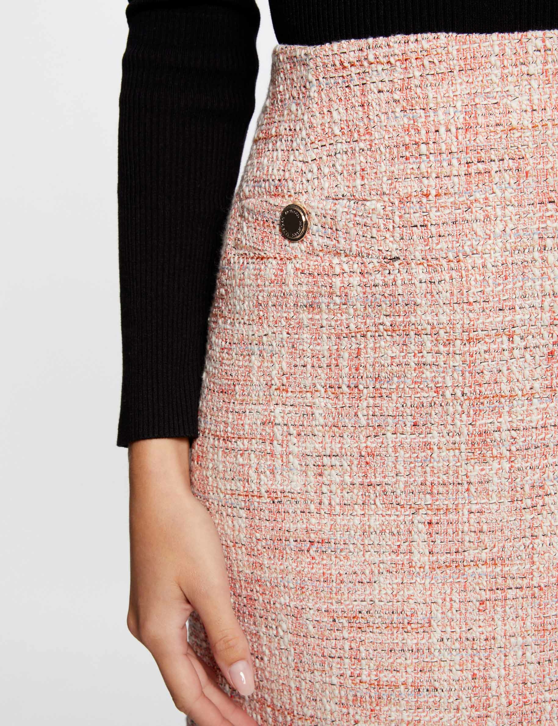 Jupe droite longue taille haute outlet