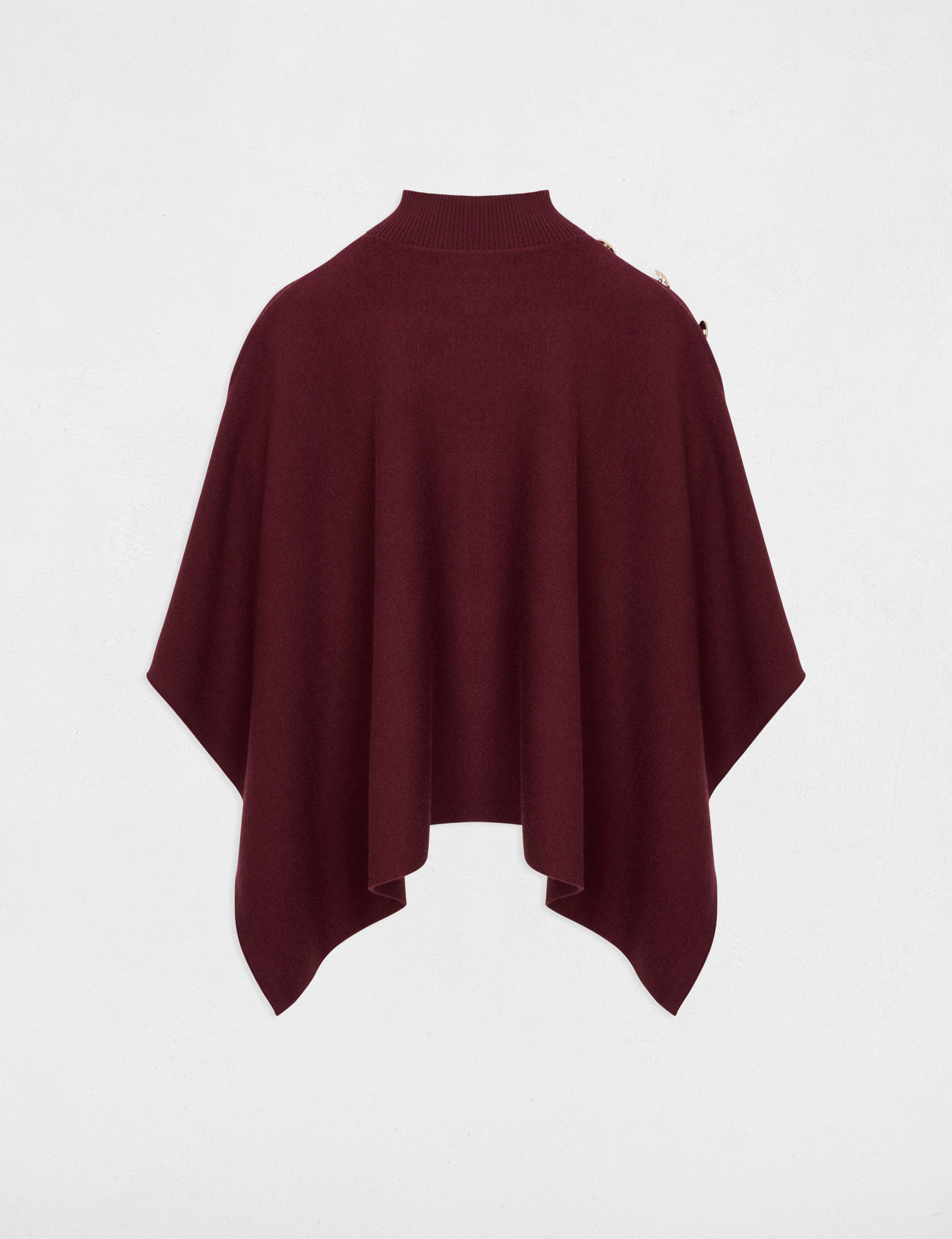 Cape met opstaande kraag pruim vrouw
