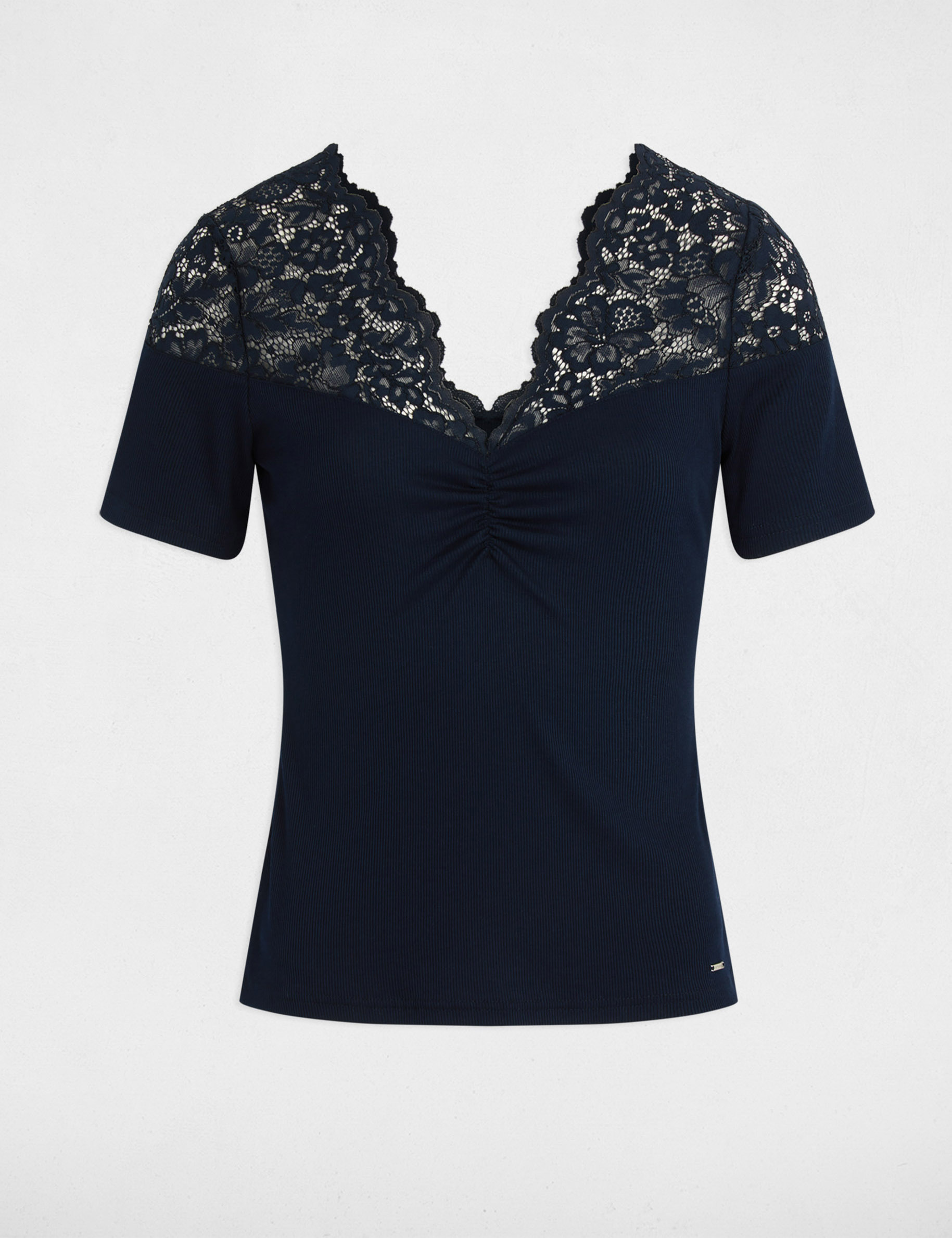 t shirt met korte mouwen marineblauw vrouw T-shirt met korte mouwen marineblauw vrouw
