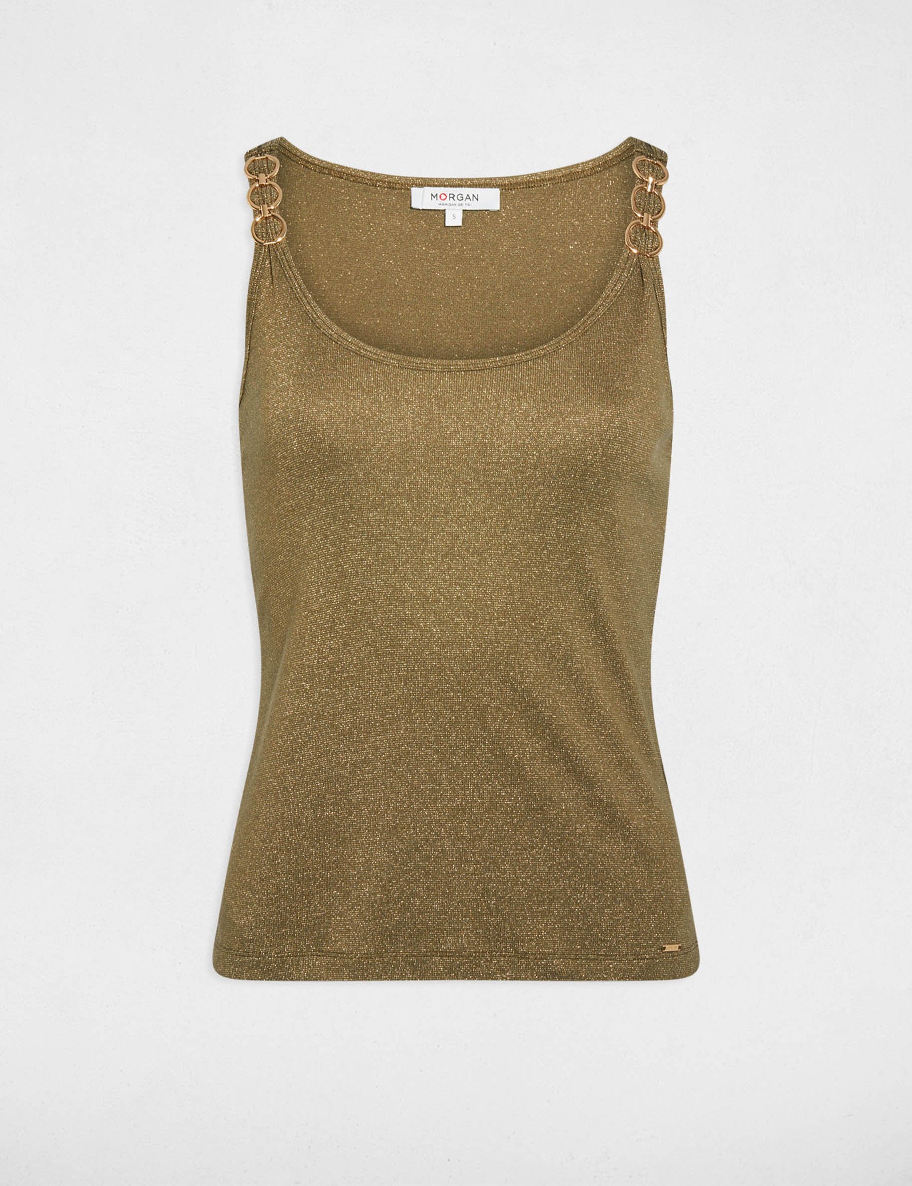 D&eacute;bardeur bretelles fines vert kaki femme