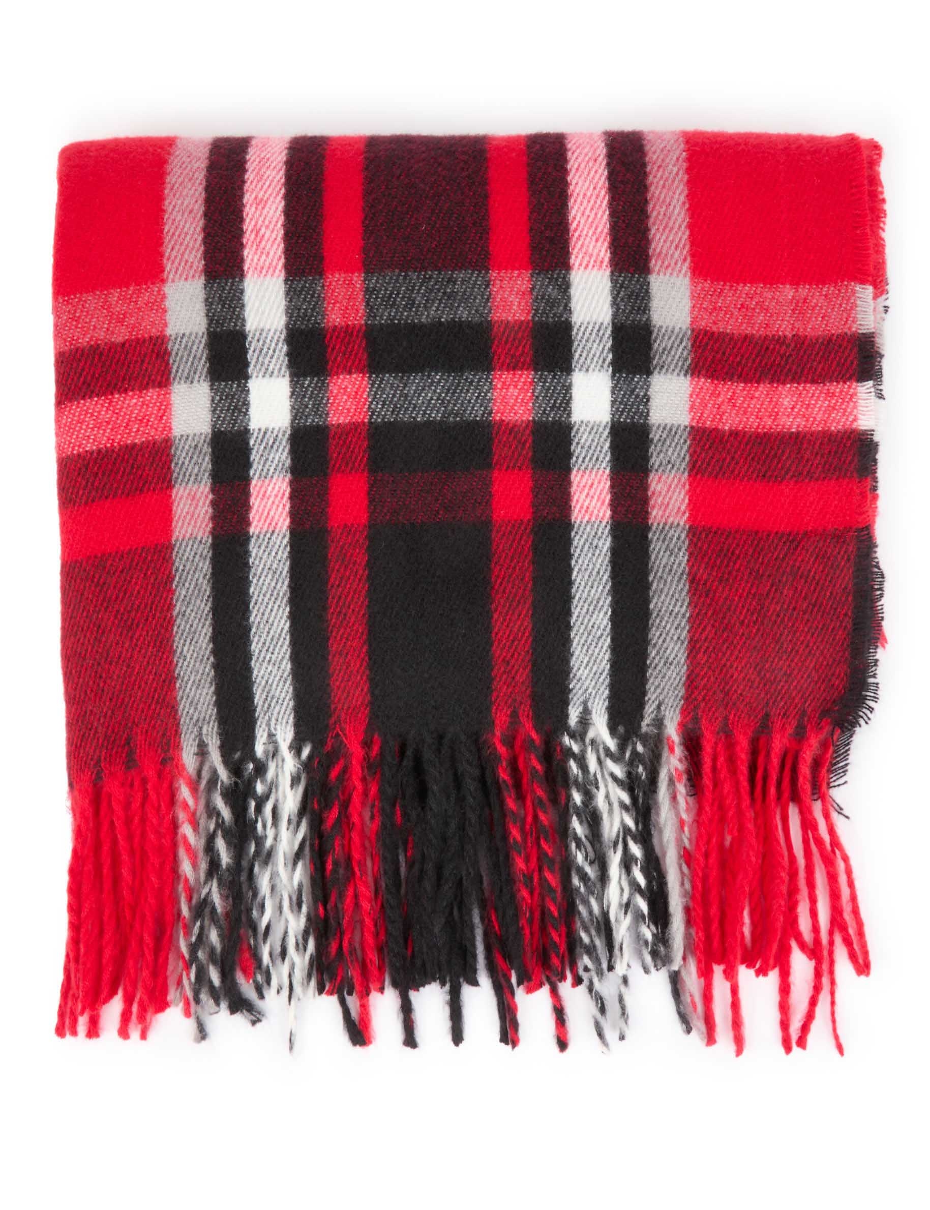 Geruite sjaal rood vrouw