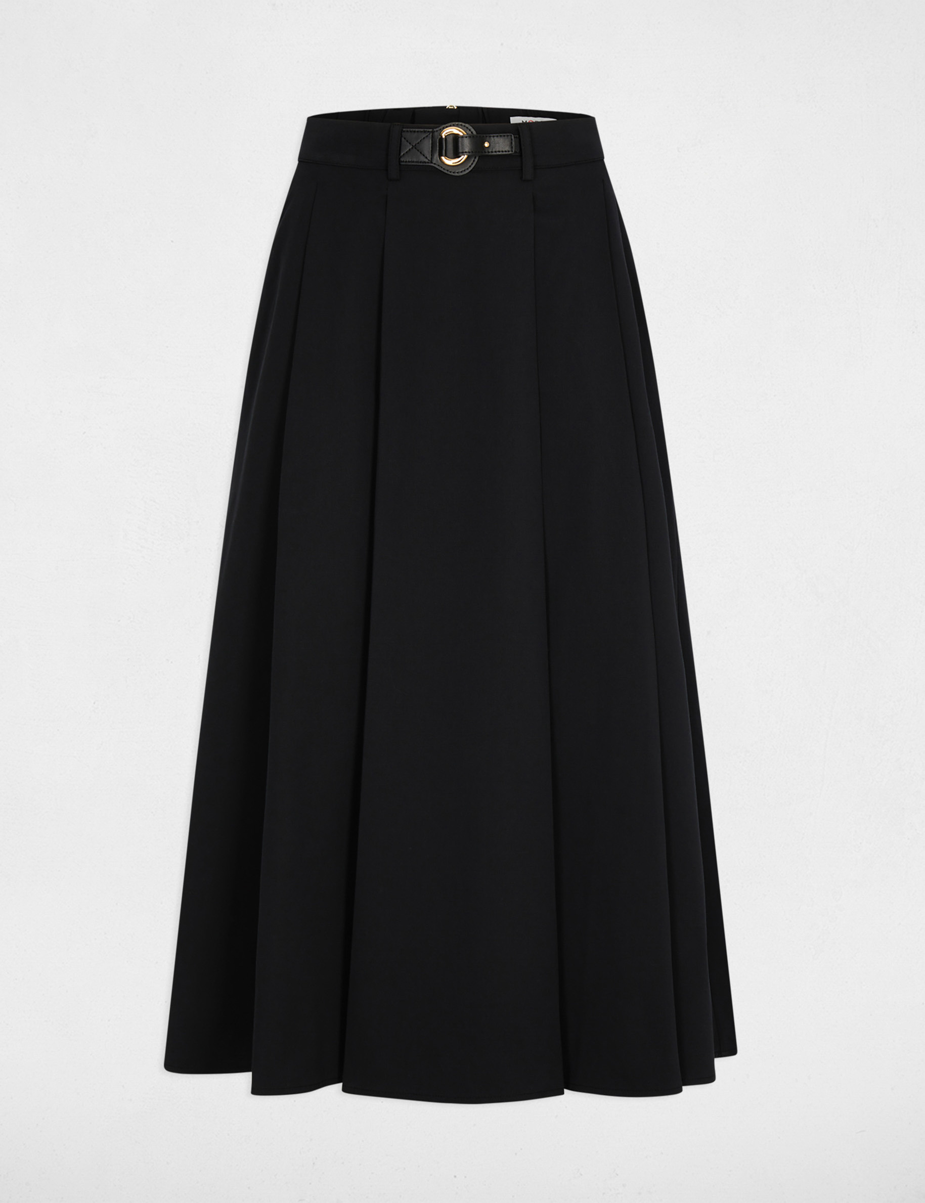 jupe evasee taille haute noir femme Jupe évasée taille haute noir femme