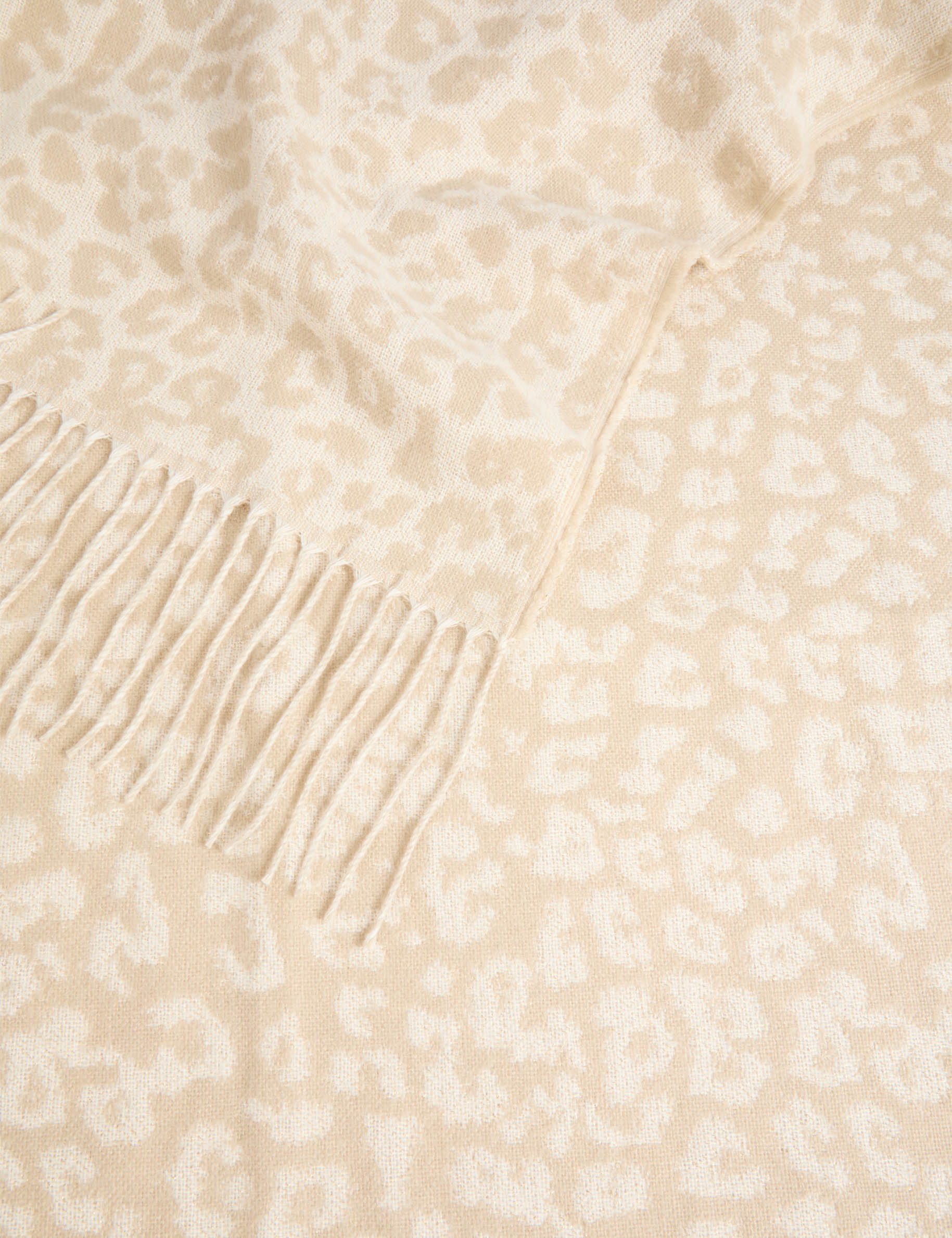 echarpe imprime leopard ivoire femme Écharpe imprimé léopard ivoire femme