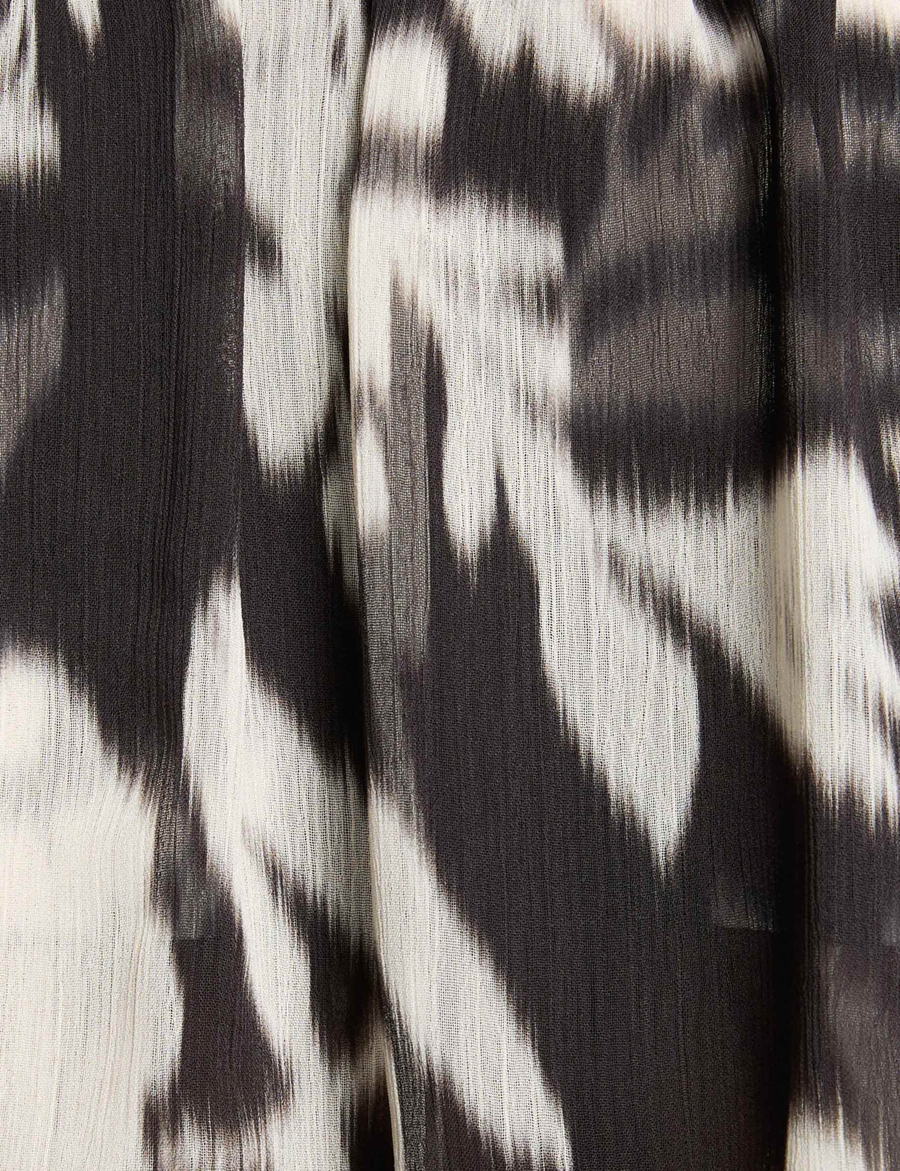 bedrukte voile t shirt zwart vrouw null