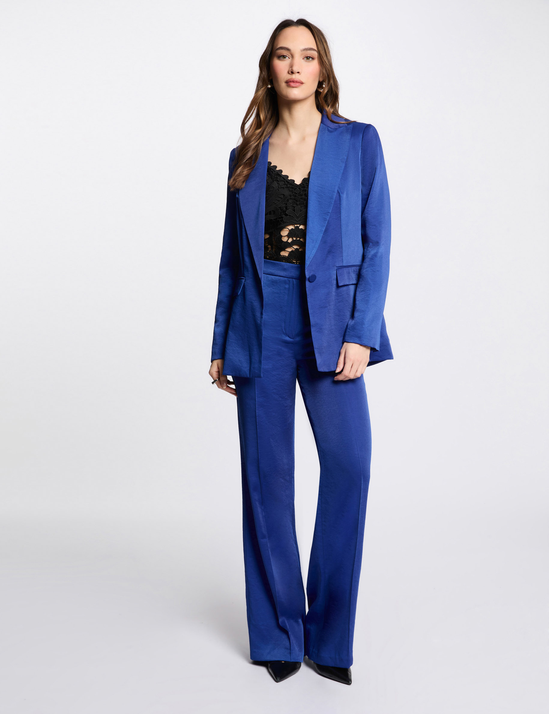 blazer suedine bleu electrique femme Blazer suédine bleu electrique femme