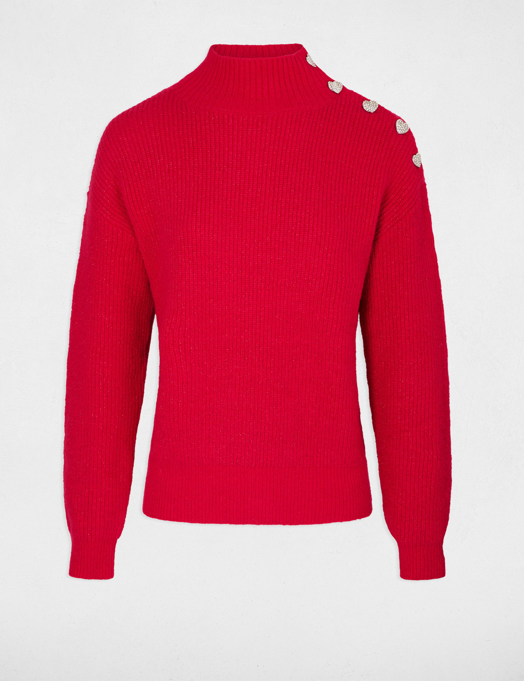 trui met lange mouwen en knopen medium roze vrouw Trui met lange mouwen en knopen medium roze vrouw