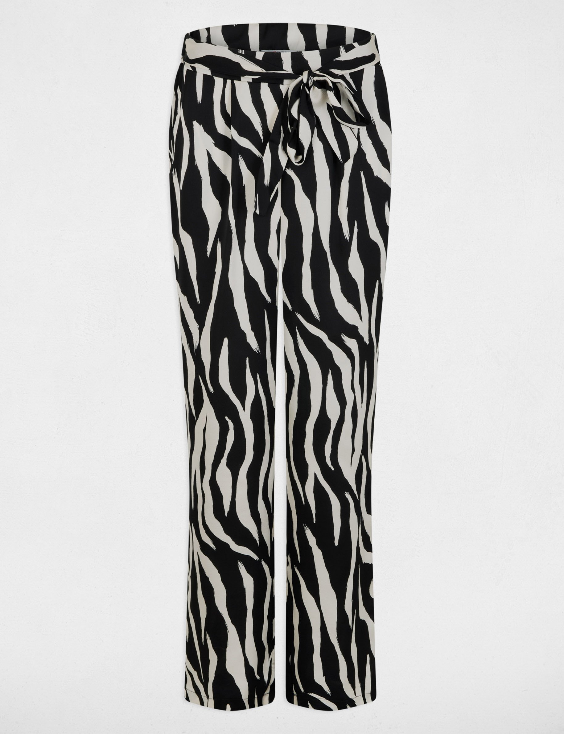 Pantalon fluide imprim&eacute; multicolore femme