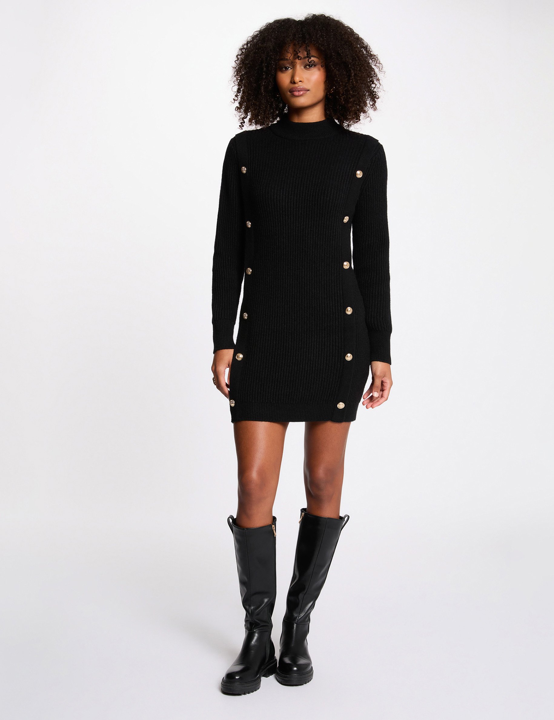 robe courte tricot noir femme Robe courte tricot noir femme