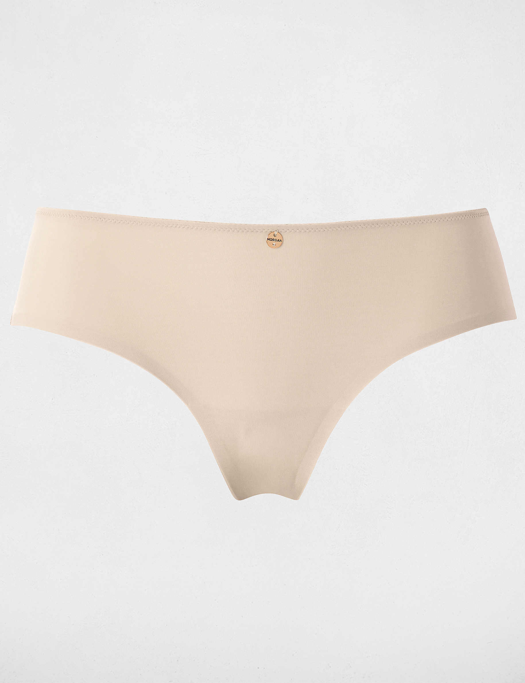 Shorty dentelle beige femme