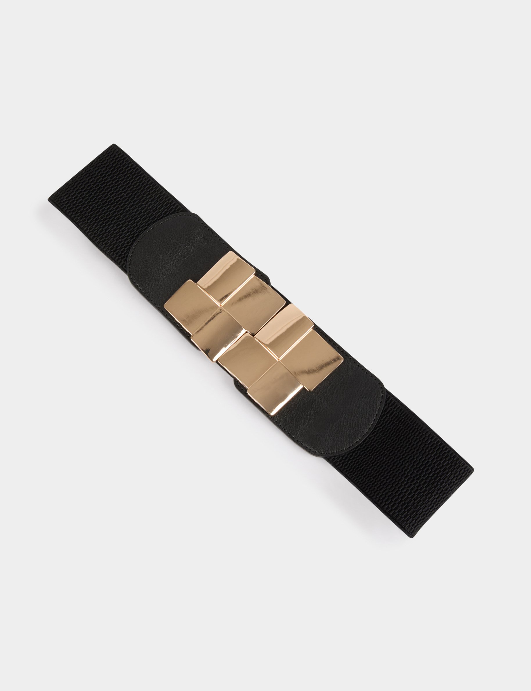 ceinture elastiquee a boucles noir femme Ceinture élastiquée à boucles noir femme