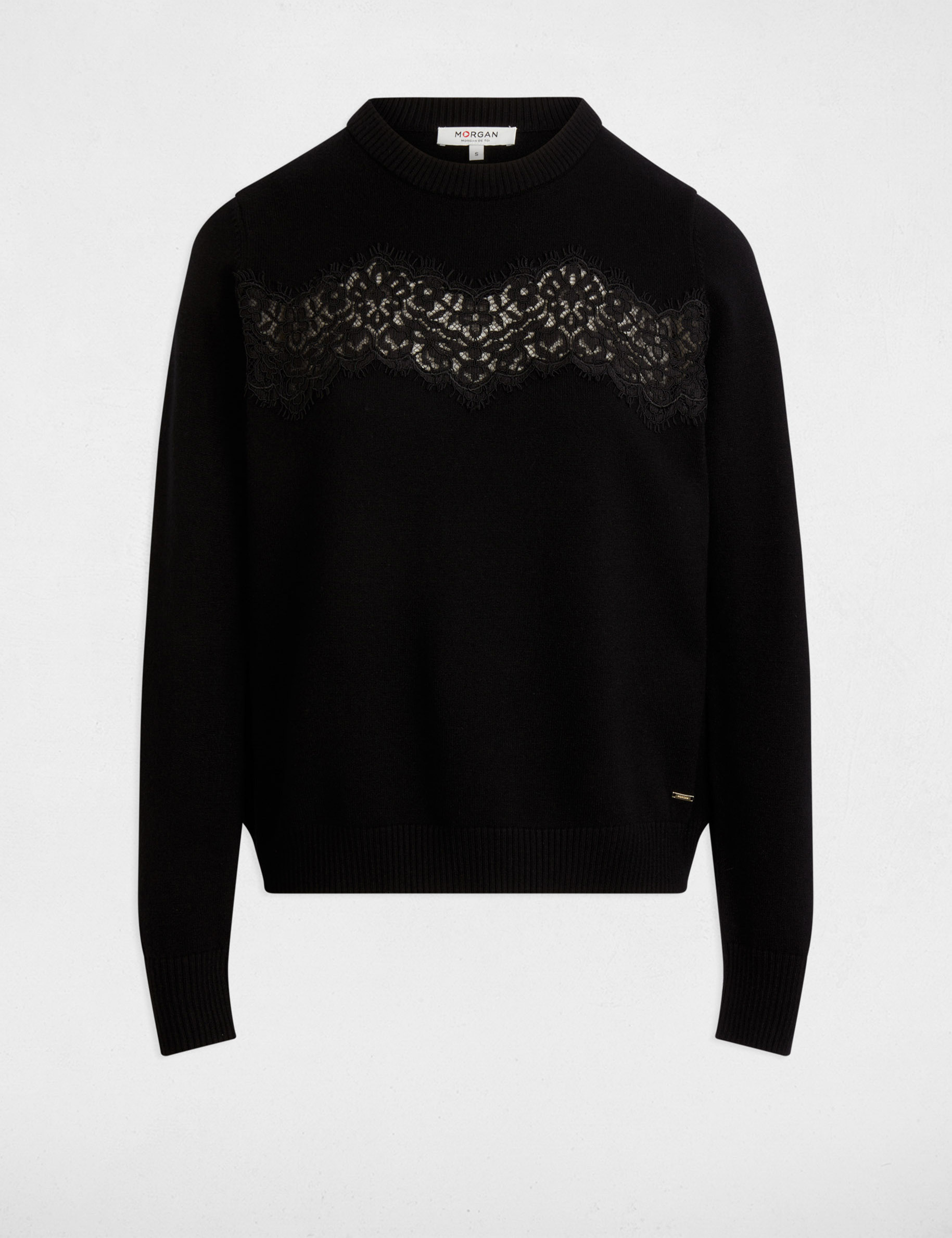 pull col rond noir femme Pull col rond noir femme