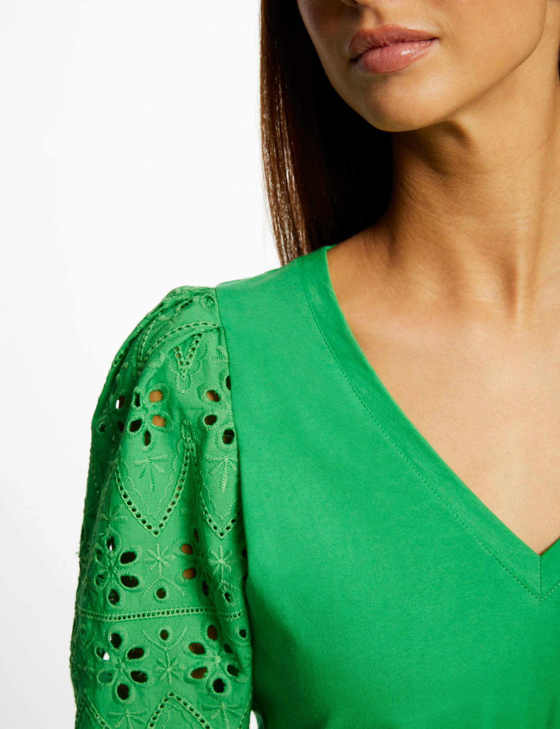 T-shirt à manches courtes vert femme