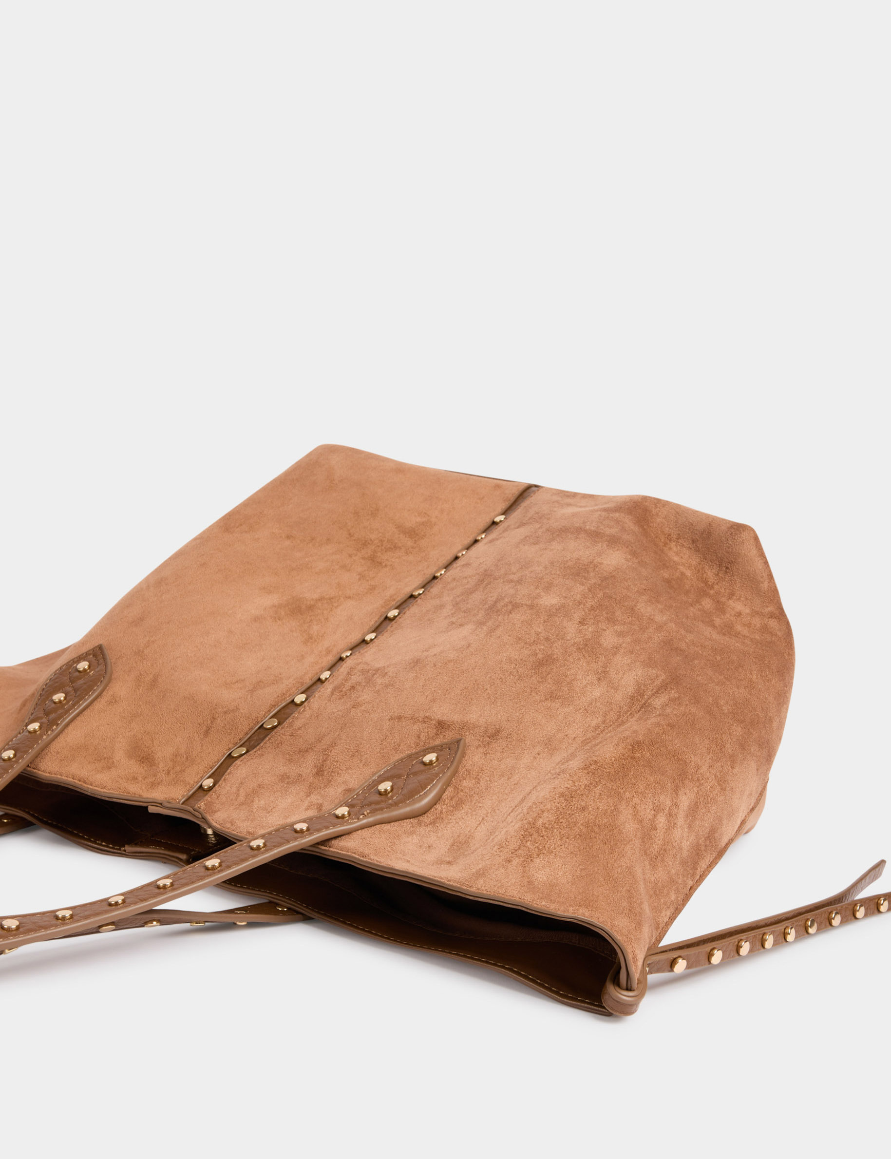 Tote bag suédine beige femme