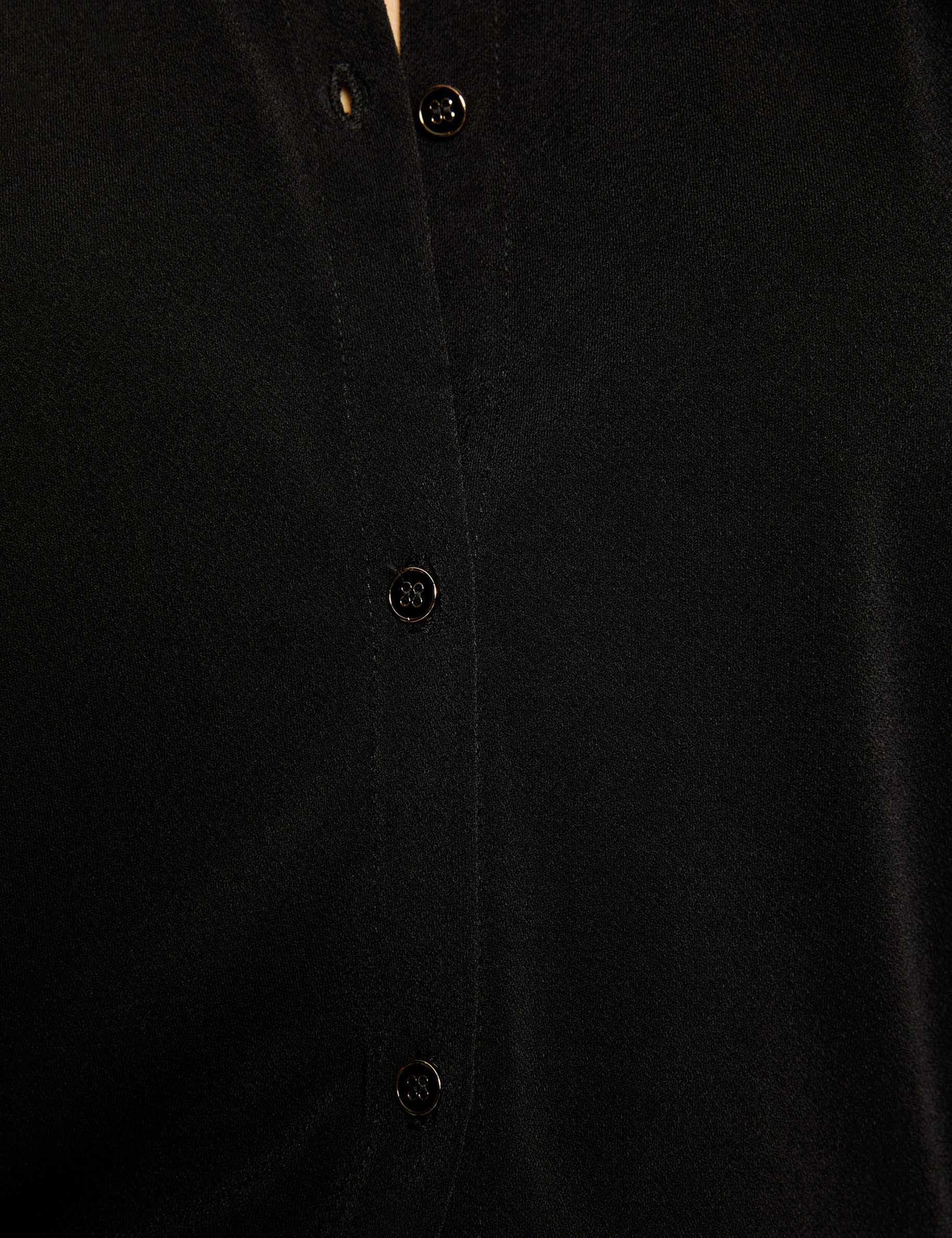 geknopte voile t shirt zwart vrouw null