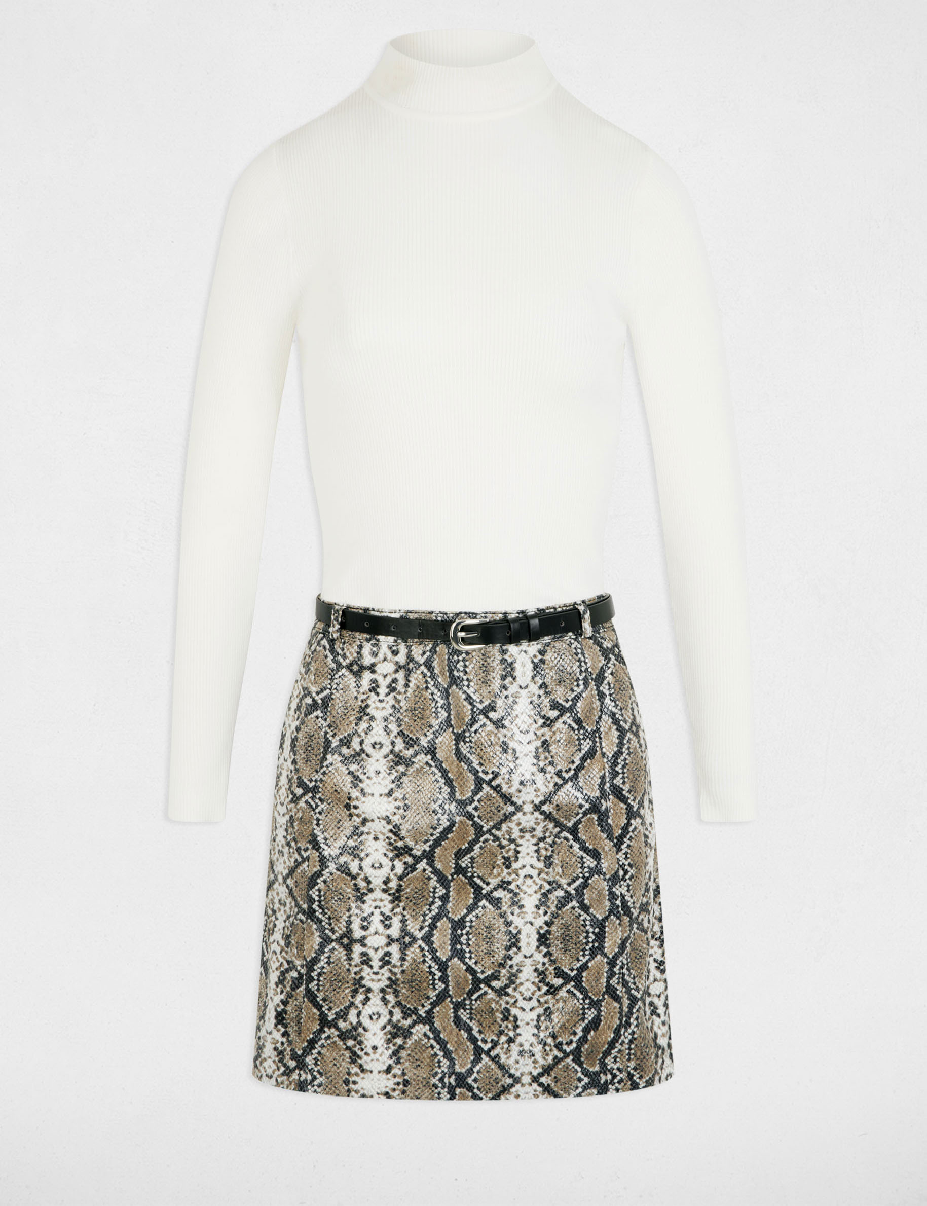 Robe courte ajustée multicolore femme
