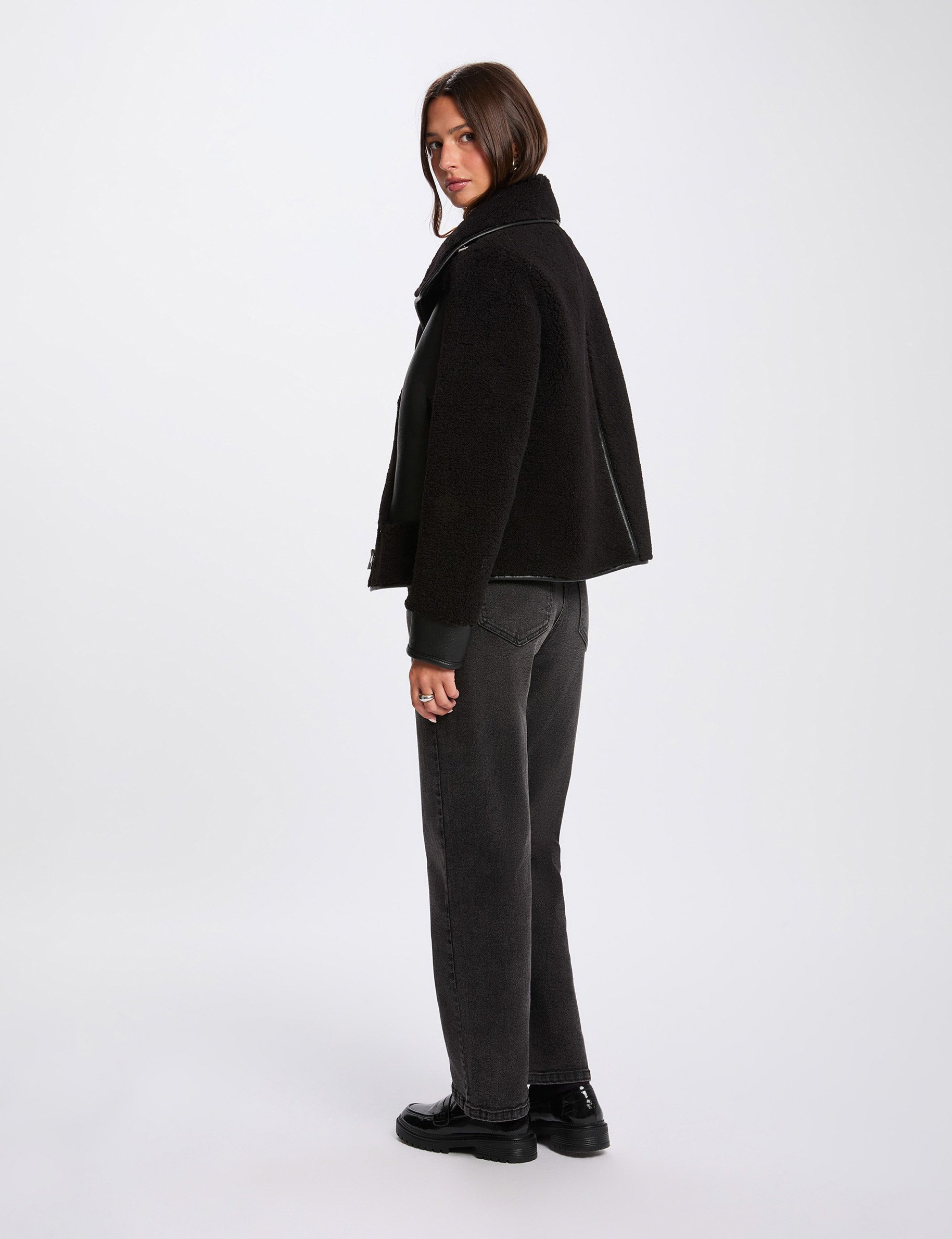 manteau court col tailleur noir femme Manteau court col tailleur noir femme