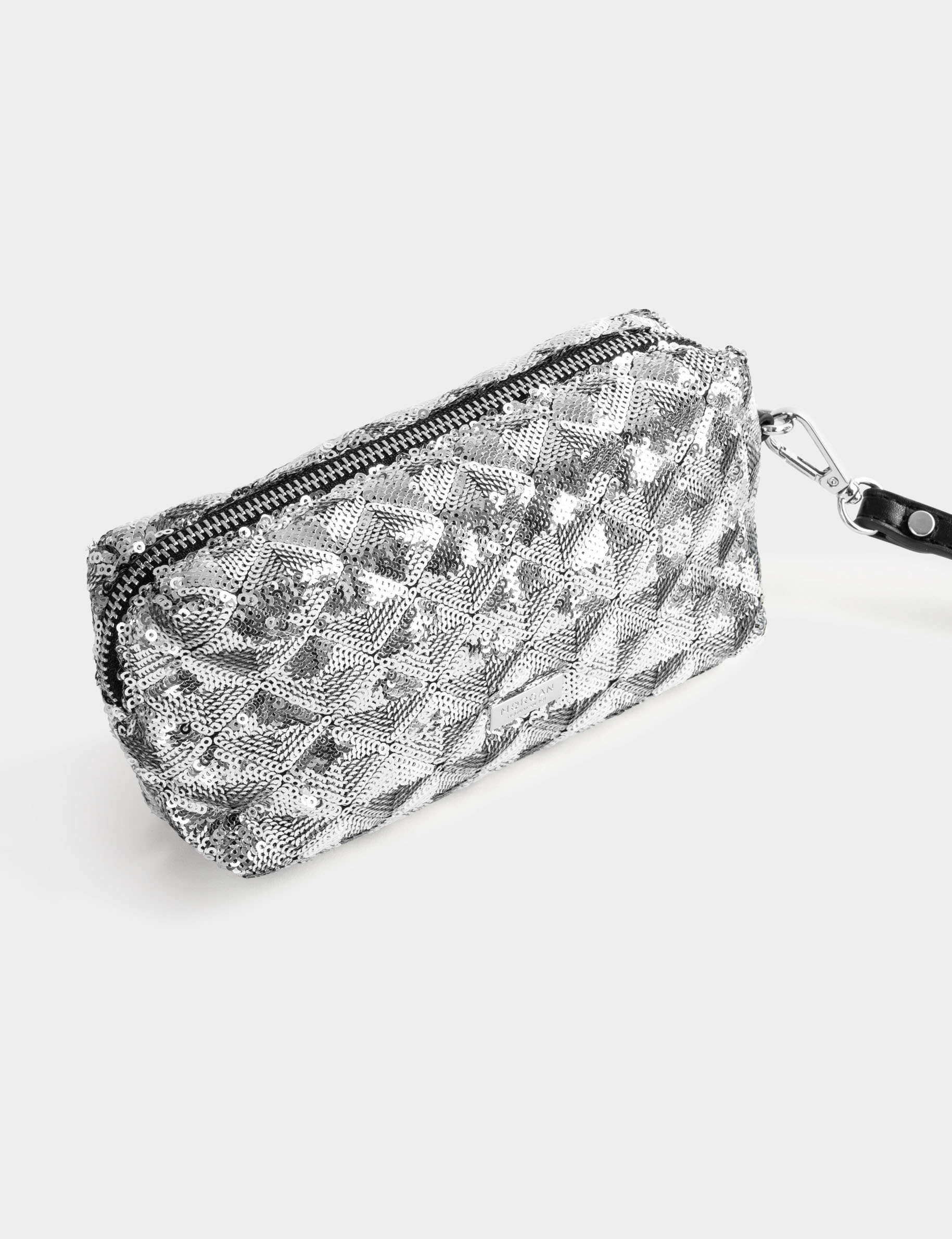 Make-up tas met pailleten zilver vrouw Make-up tas met pailleten zilver vrouw