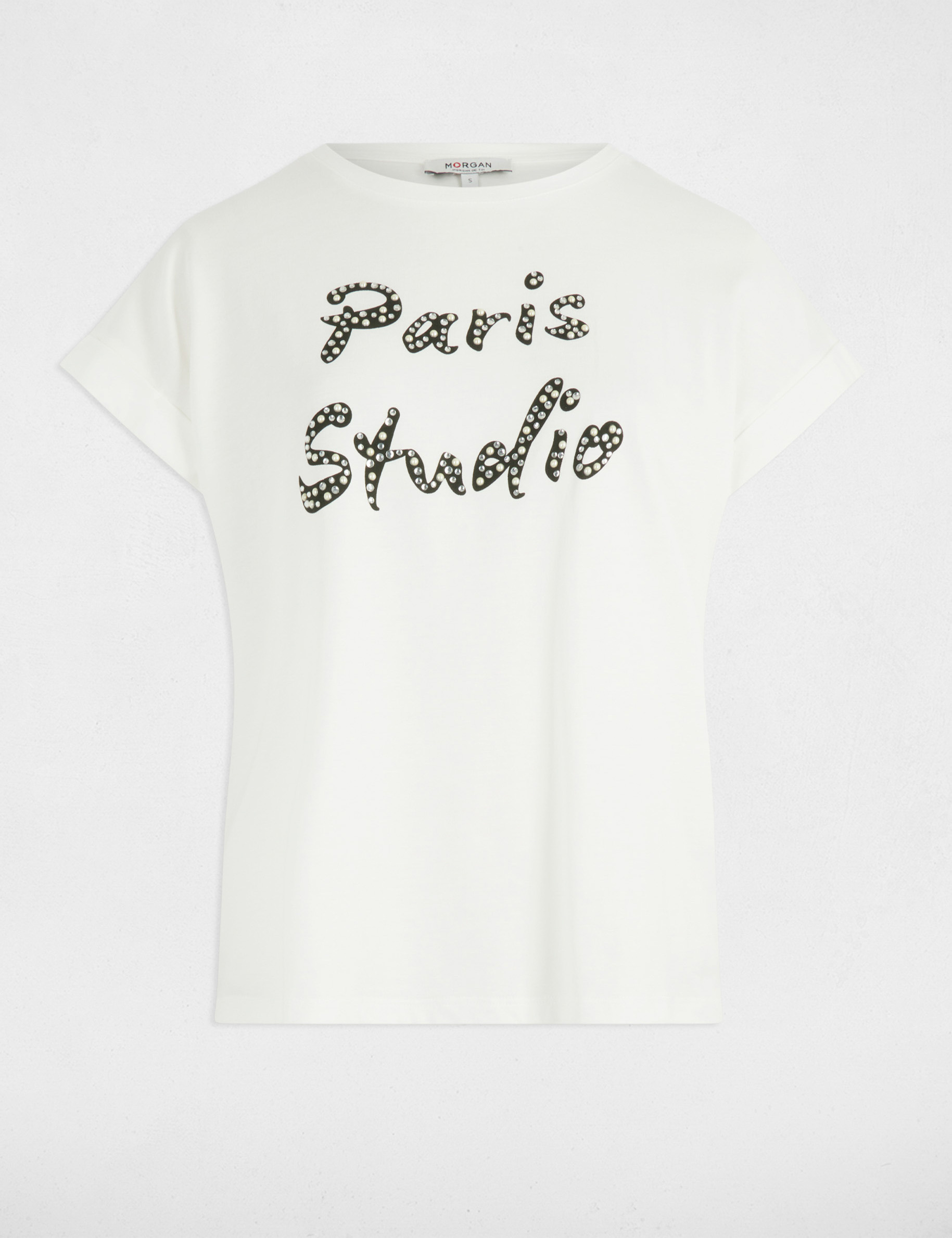 t shirt a inscription blanc femme T-shirt à inscription blanc femme