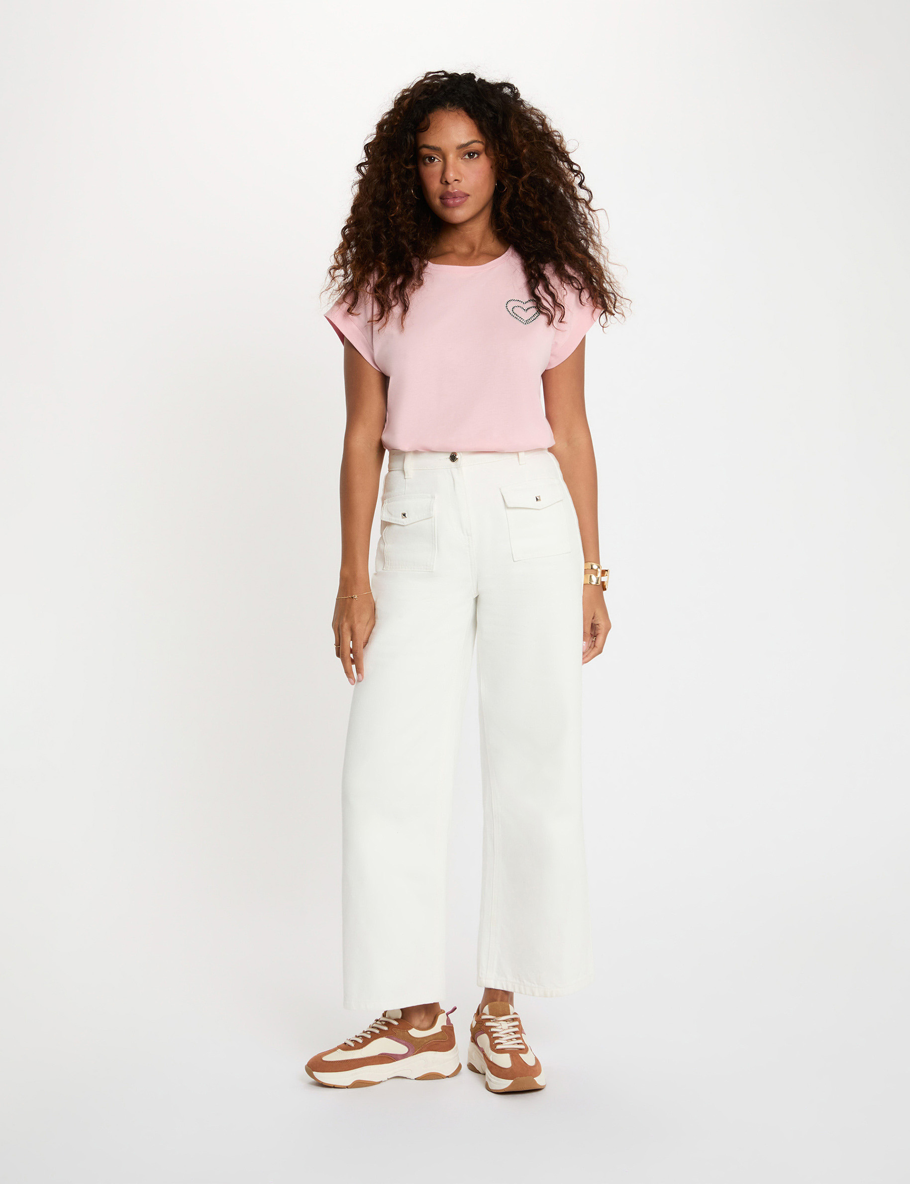 T-shirt manches courtes rose femme