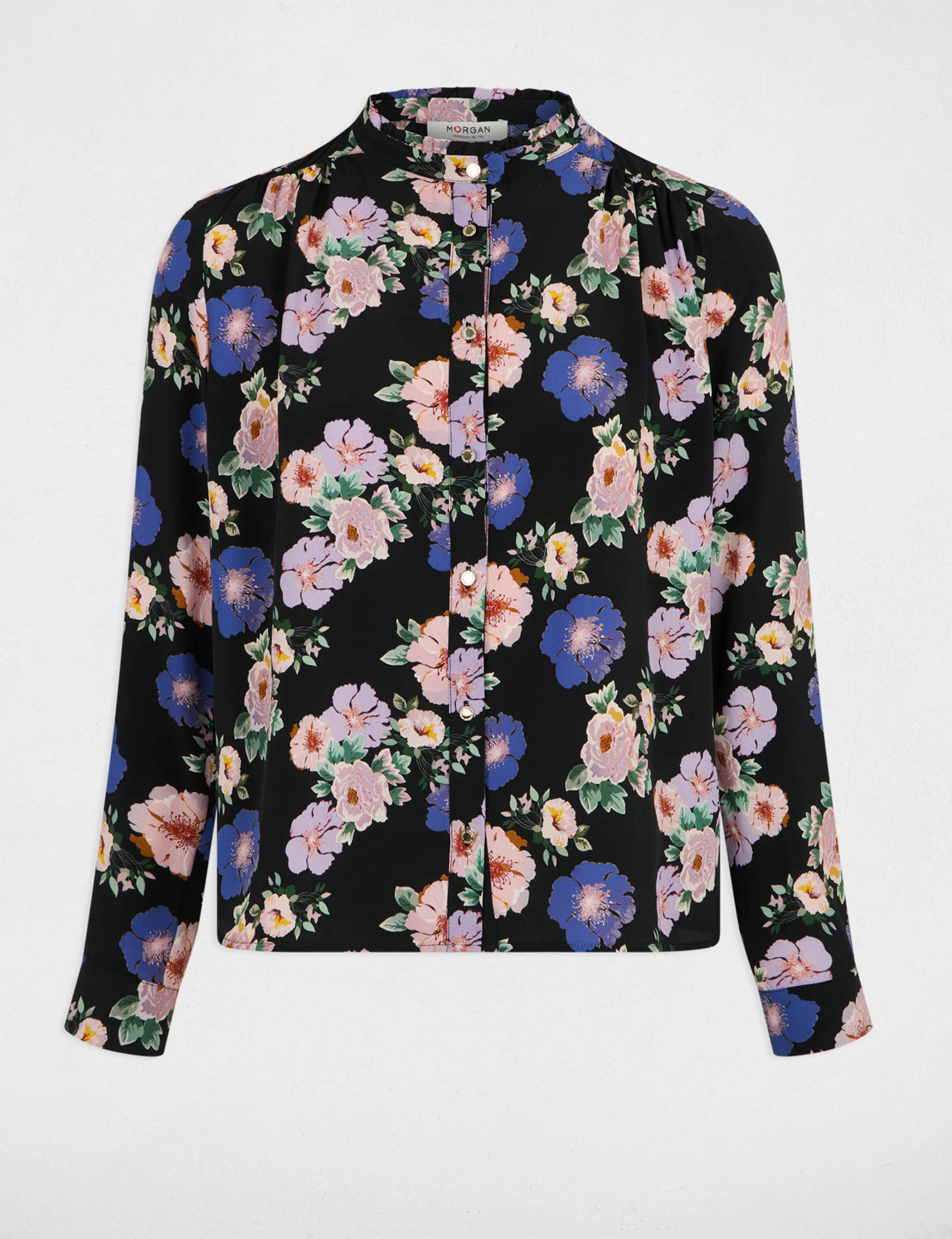 Chemise fluide imprimée multicolore femme