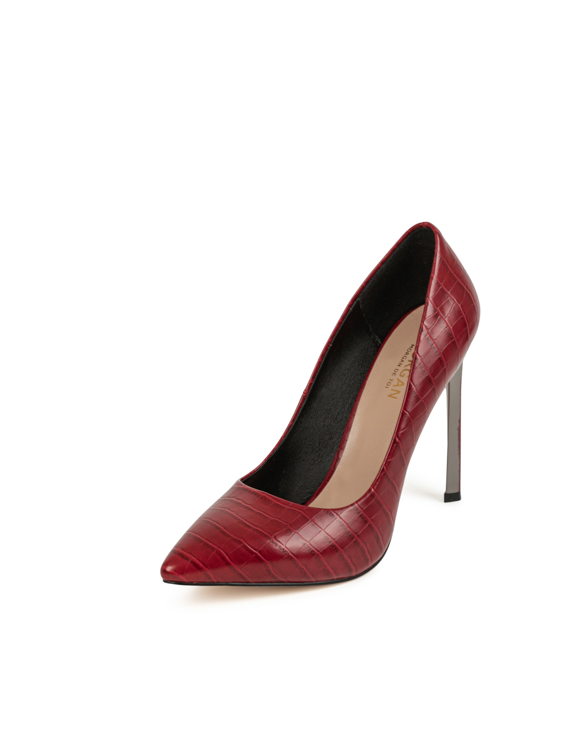 escarpins aspect croco rouge femme rood vrouw