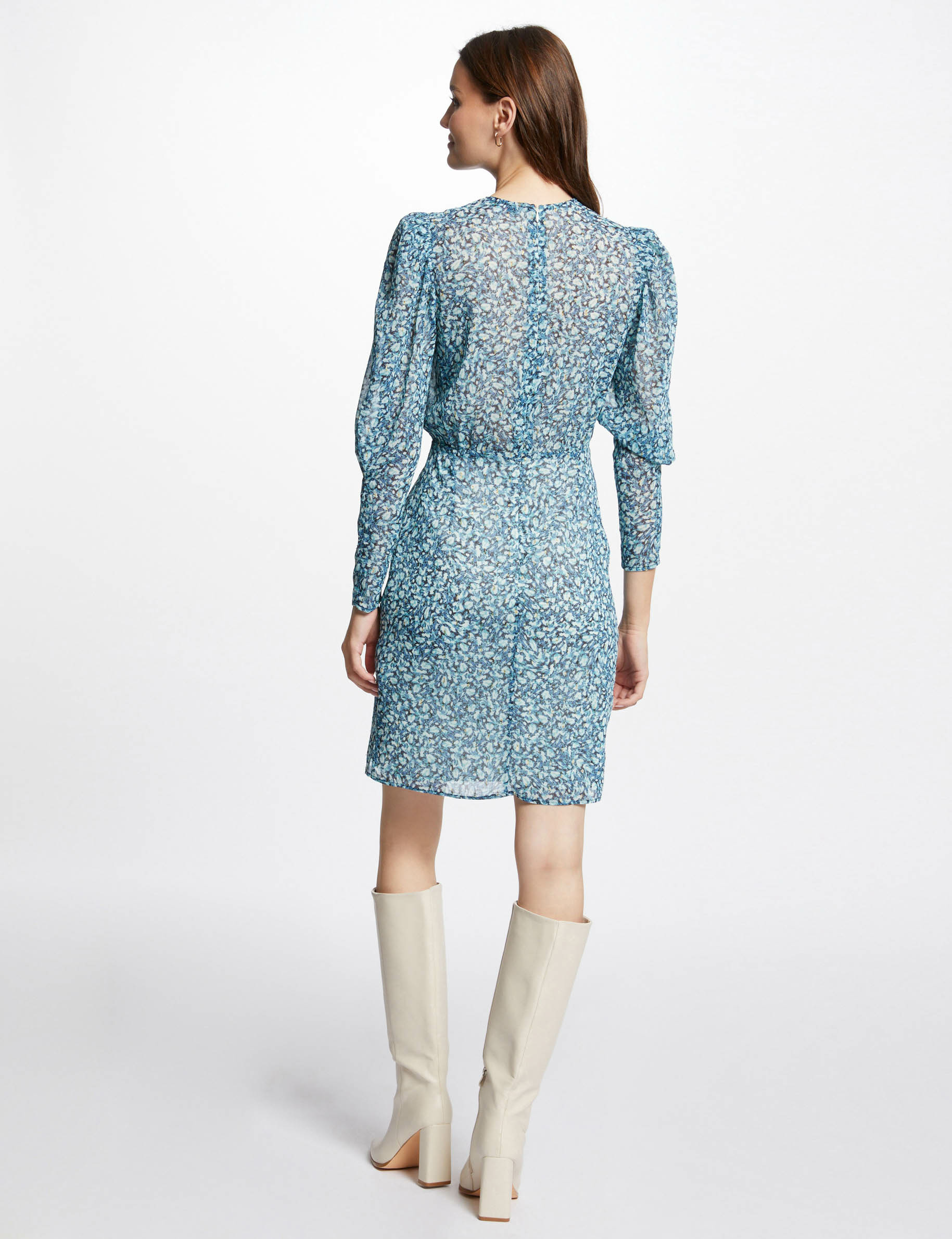 robe courte imprime abstrait multico femme Robe courte imprimé abstrait multico femme