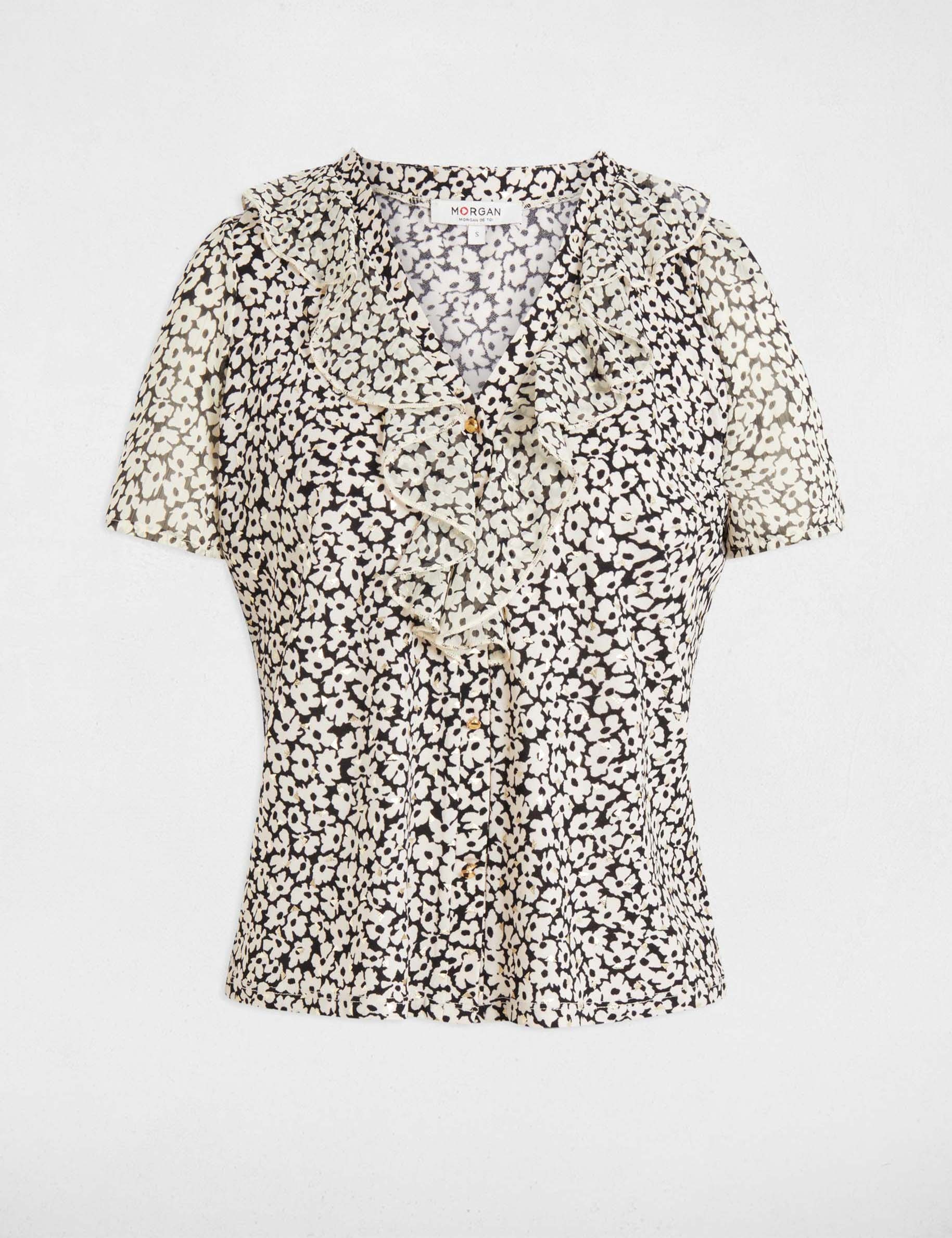 blouse manches courtes blanc femme Blouse manches courtes blanc femme
