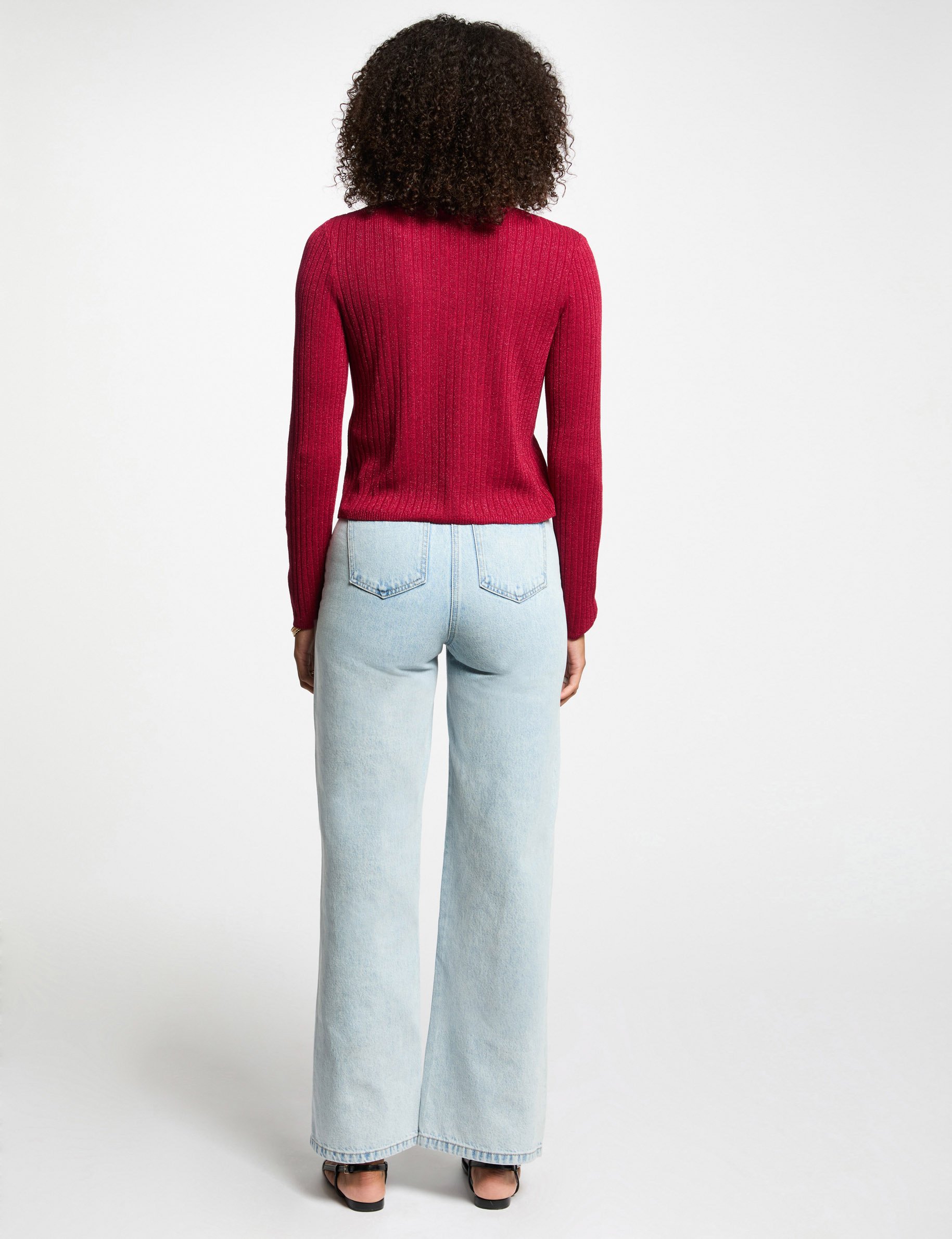 vest met lange mouwen donker rood vrouw Vest met lange mouwen donker rood vrouw